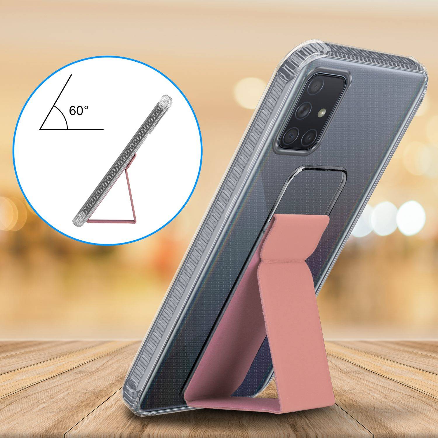 Cadorabo Schutzhülle für Samsung Galaxy A71 4G Hülle in Rosa Etui TPU Silikon Case Cover Standfunktion