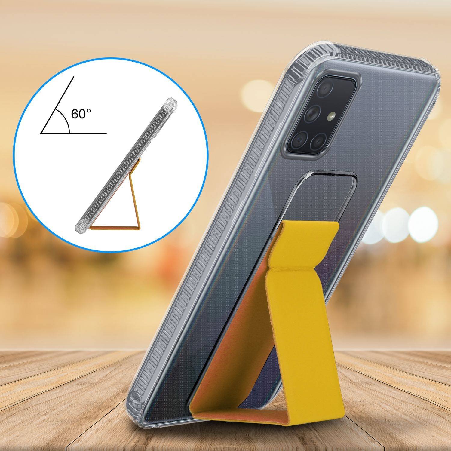 Cadorabo Schutzhülle für Samsung Galaxy A71 4G Hülle in Gelb Etui TPU Silikon Case Cover Standfunktion
