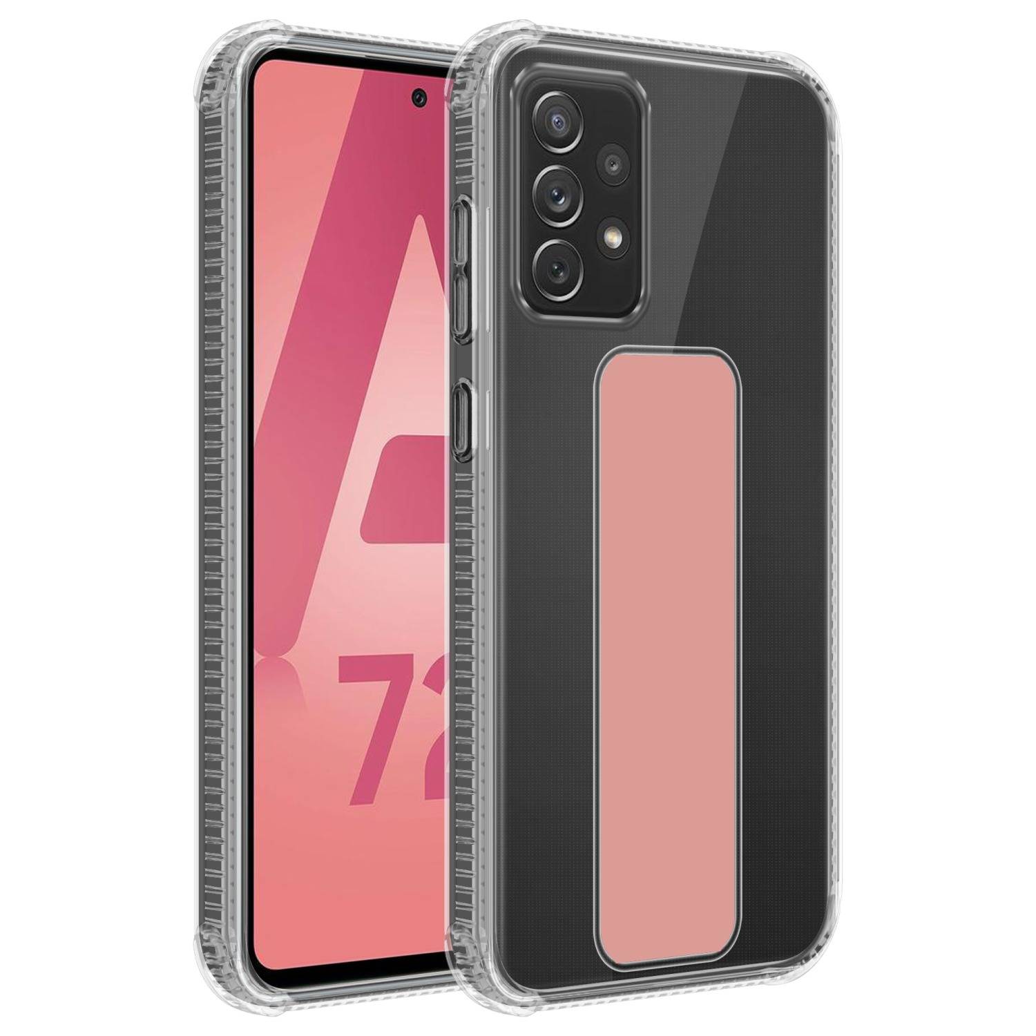 Cadorabo Schutzhülle für Samsung Galaxy A72 4G / 5G Hülle in Rosa Etui TPU Silikon Case Cover Standfunktion
