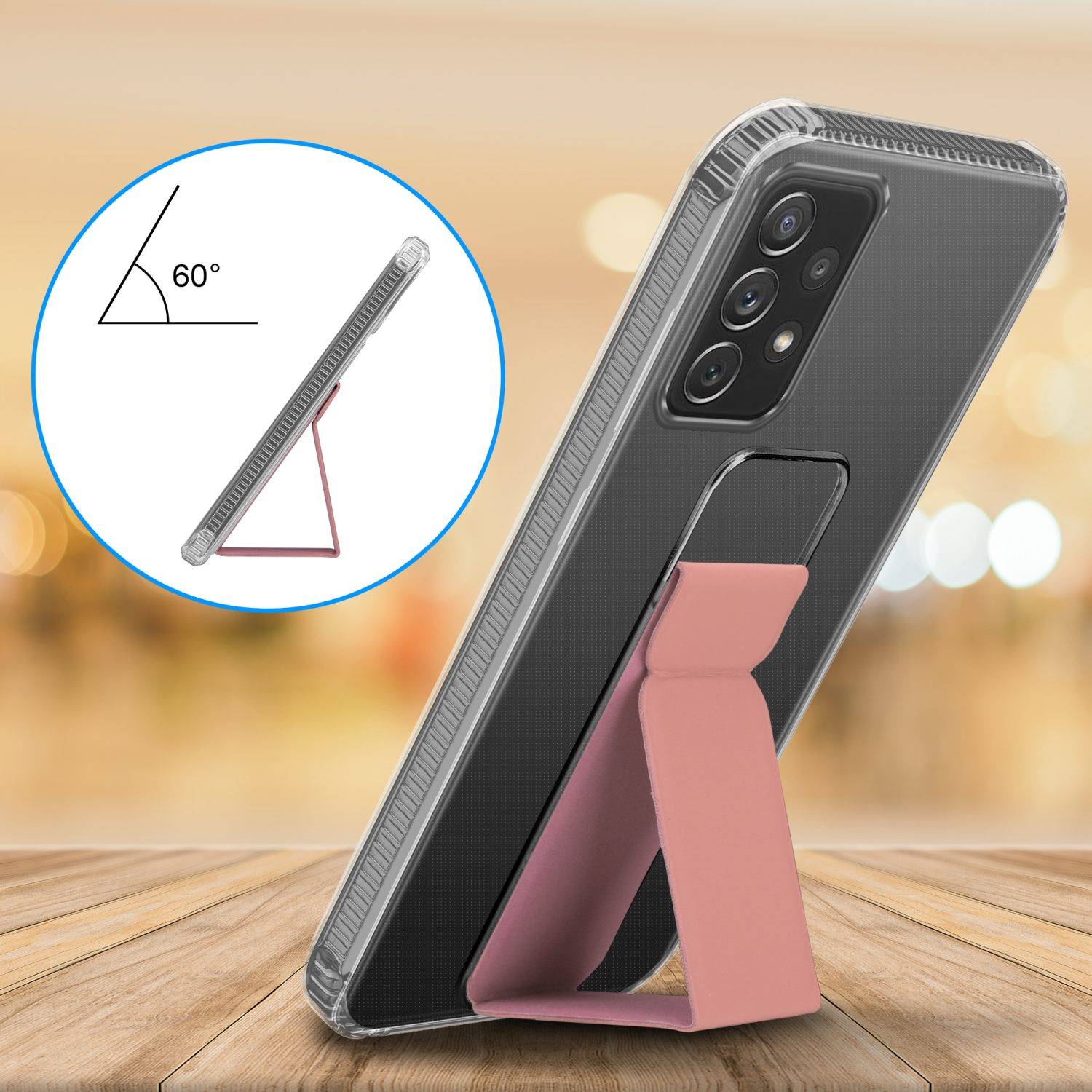 Cadorabo Schutzhülle für Samsung Galaxy A72 4G / 5G Hülle in Rosa Etui TPU Silikon Case Cover Standfunktion