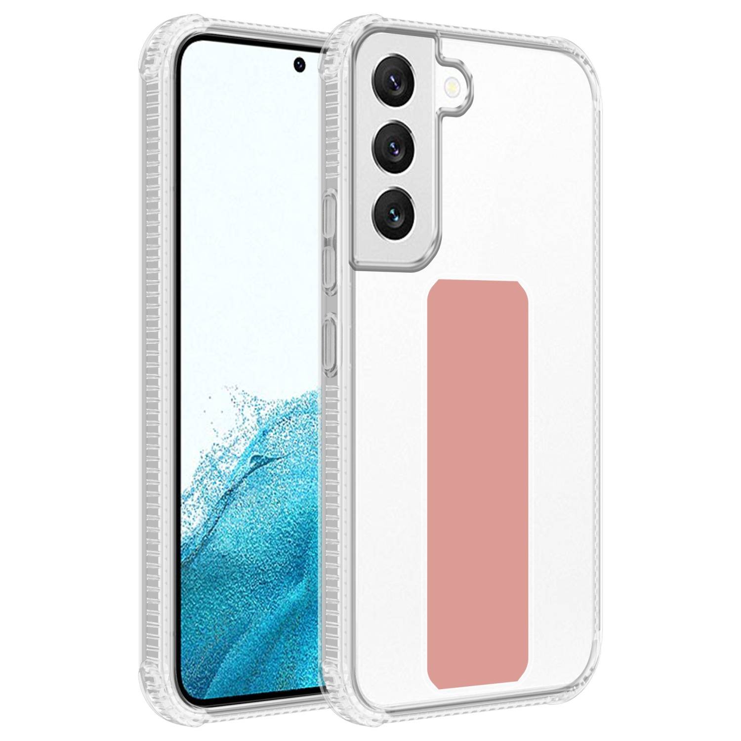 Cadorabo Schutzhülle für Samsung Galaxy S22 Hülle in Rosa Etui TPU Silikon Case Cover Standfunktion