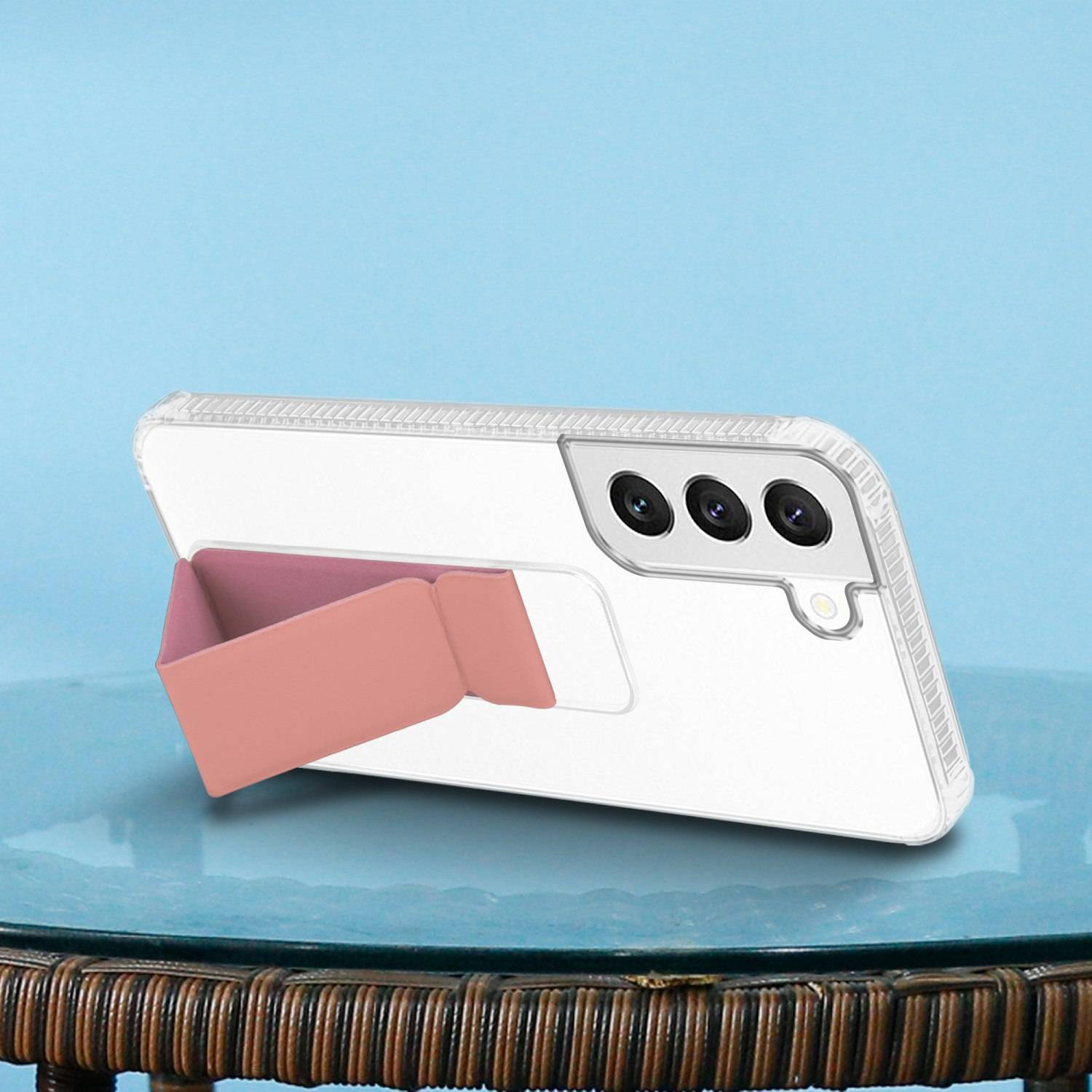 Cadorabo Schutzhülle für Samsung Galaxy S22 Hülle in Rosa Etui TPU Silikon Case Cover Standfunktion