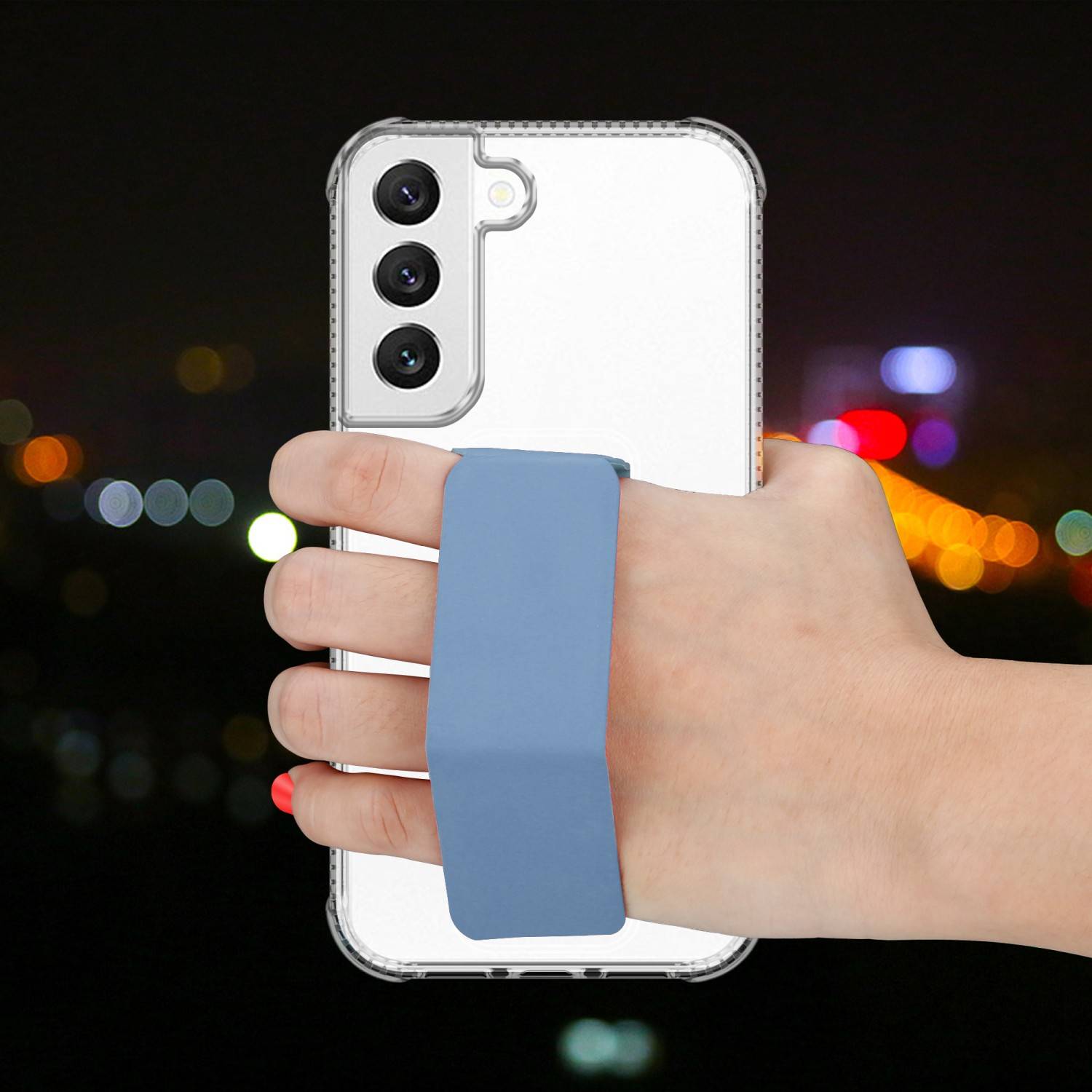 Cadorabo Schutzhülle für Samsung Galaxy S22 Hülle in Blau Etui TPU Silikon Case Cover Standfunktion