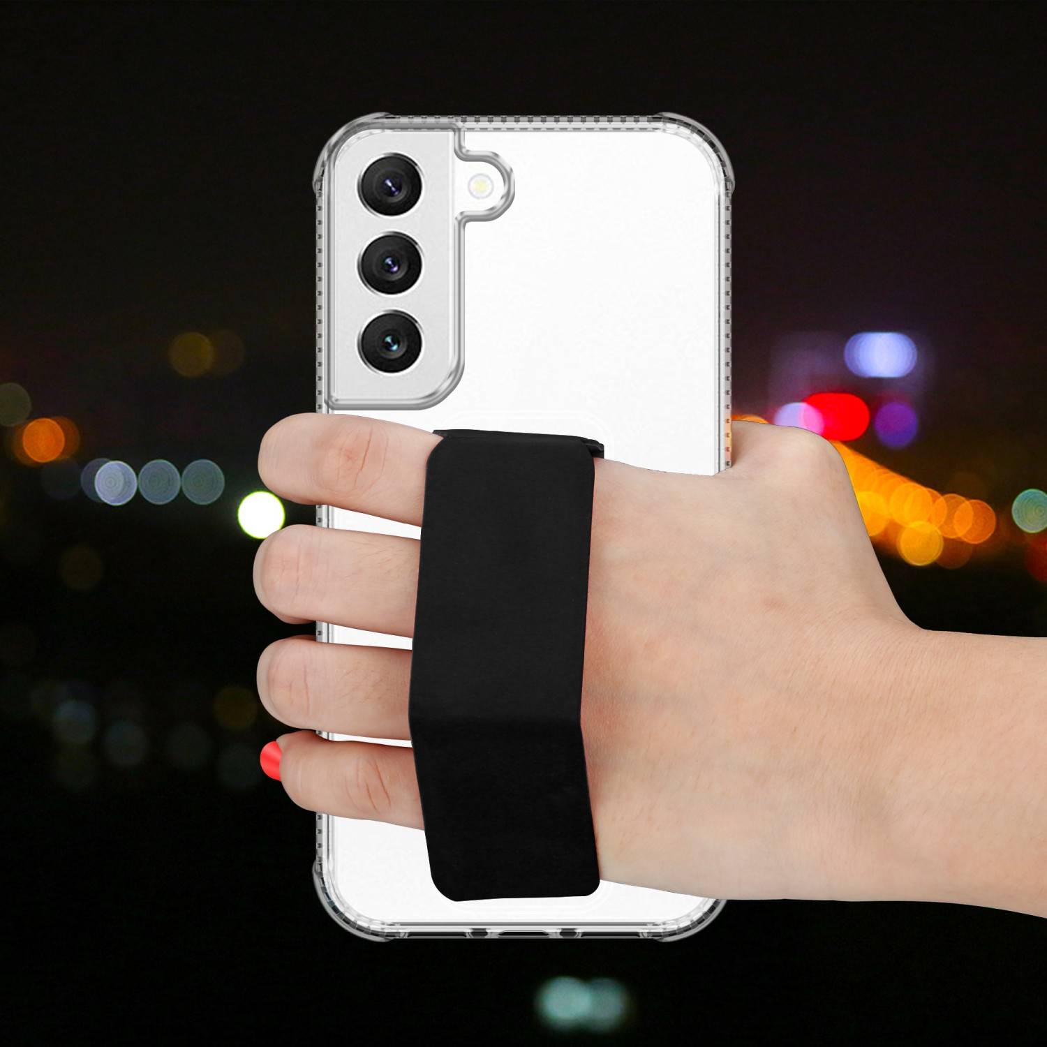 Cadorabo Schutzhülle für Samsung Galaxy S22 PLUS Hülle in Schwarz Etui TPU Silikon Case Cover Standfunktion