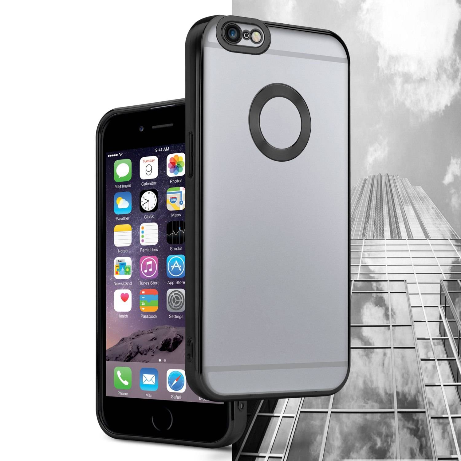 Cadorabo Schutzhülle für Apple iPhone 6 / 6S Hülle in Transparent Handy Case Cover TPU Etui Chrome