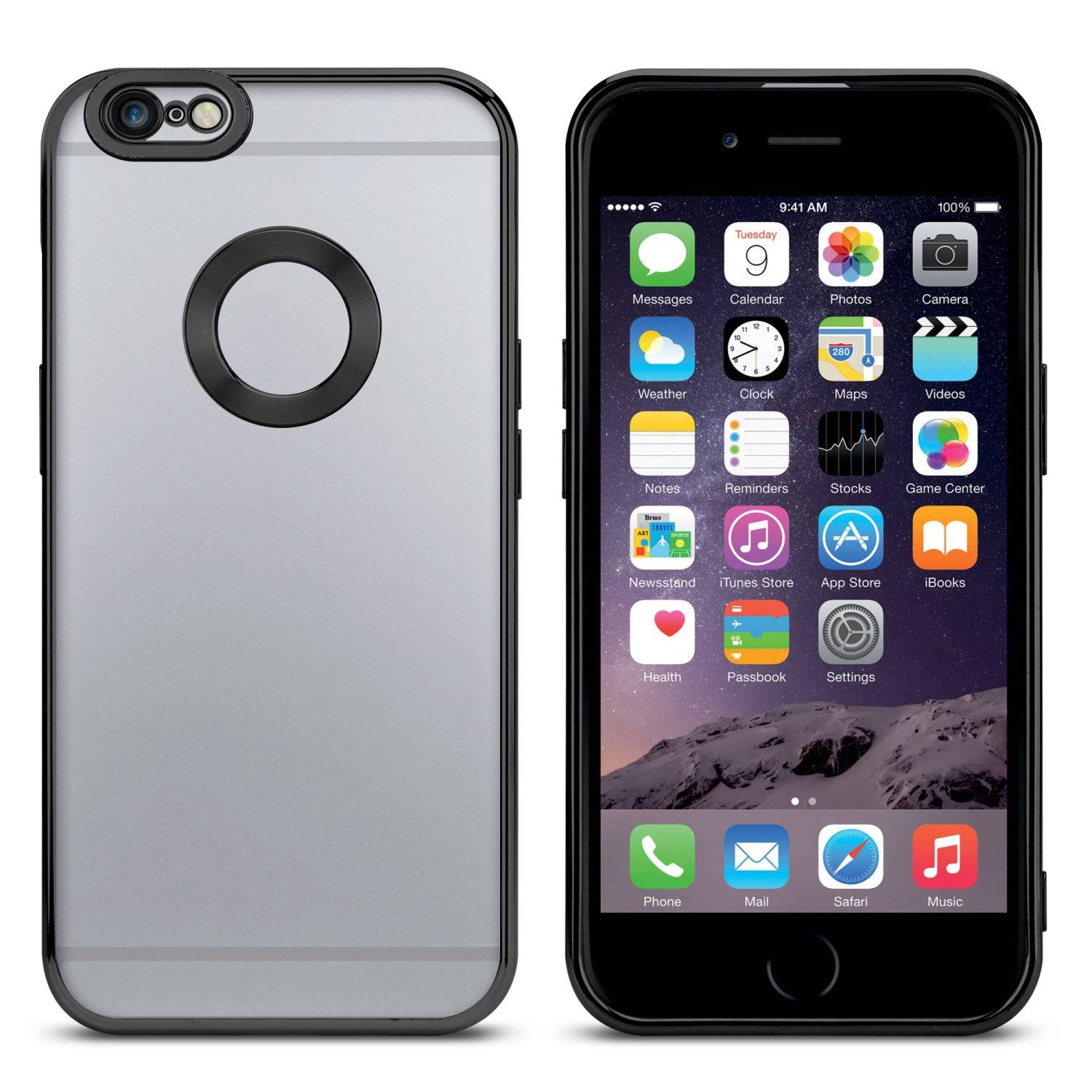 Cadorabo Schutzhülle für Apple iPhone 6 PLUS / 6S PLUS Hülle in Transparent Handy Case Cover TPU Etui Chrome