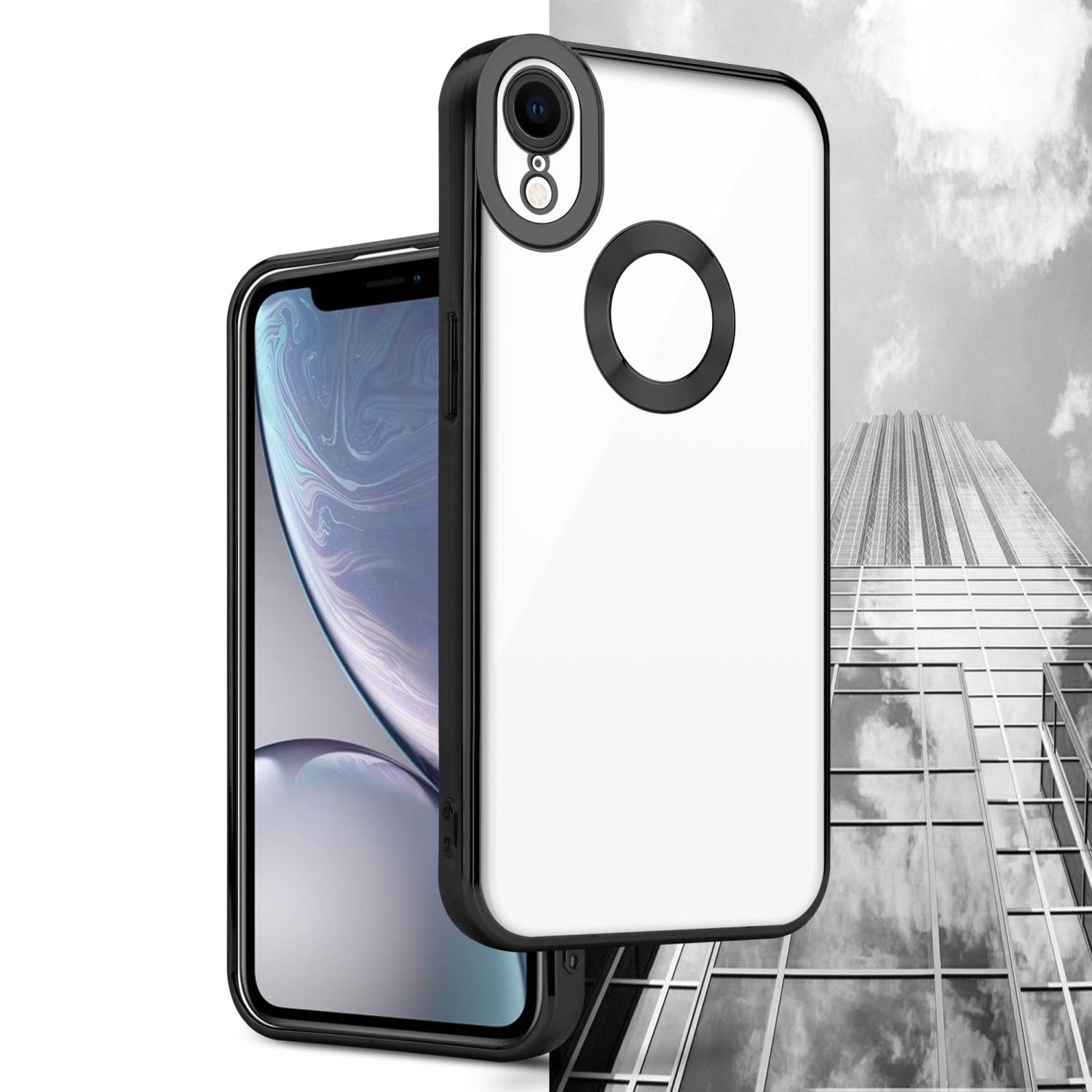 Cadorabo Schutzhülle für Apple iPhone XR Hülle in Transparent Handy Case Cover TPU Etui Chrome