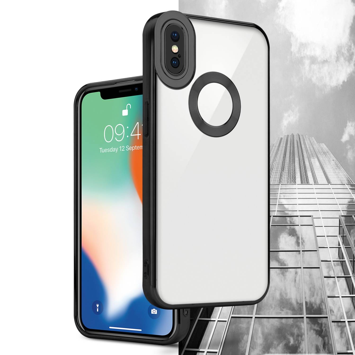 Cadorabo Schutzhülle für Apple iPhone XS MAX Hülle in Transparent Handy Case Cover TPU Etui Chrome