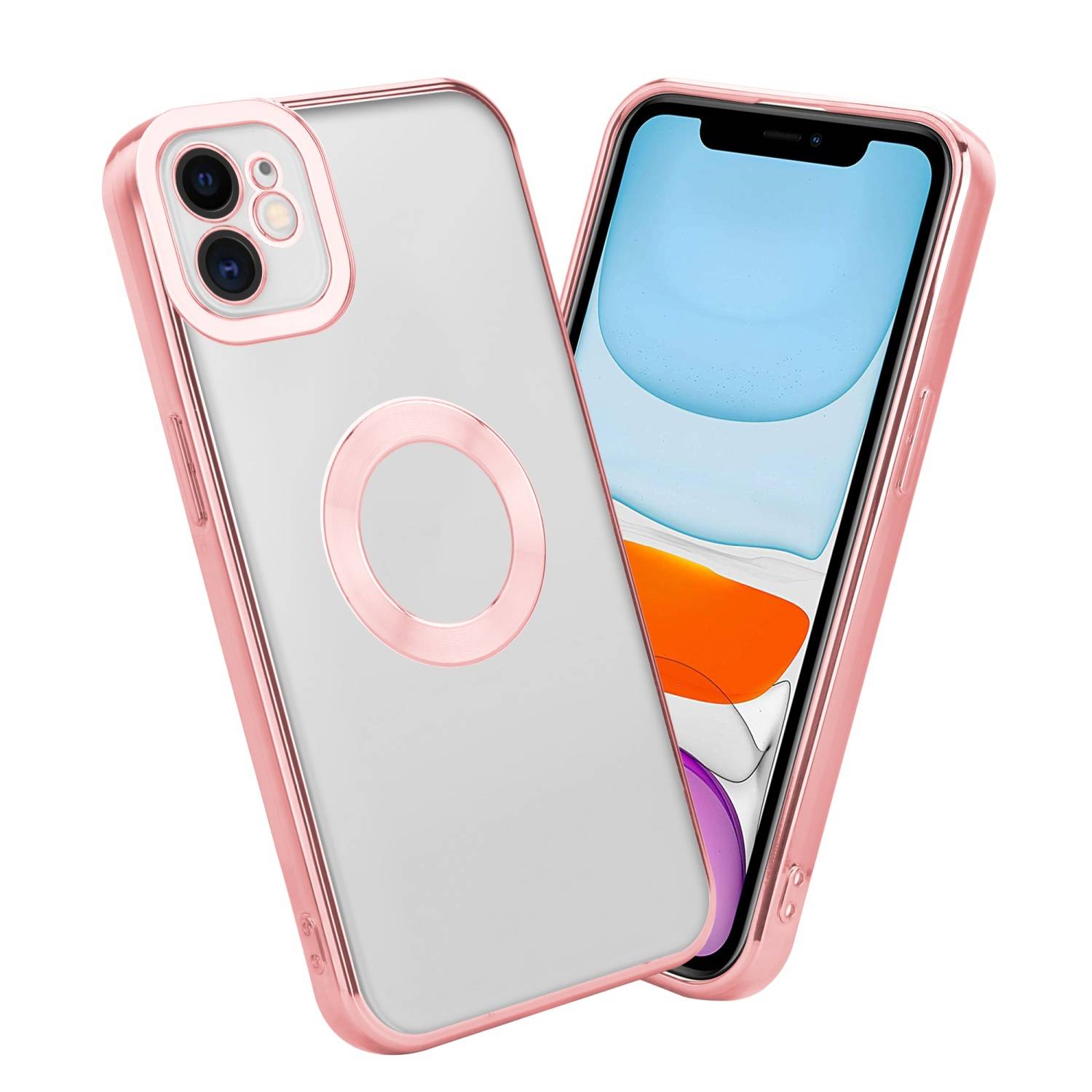 Cadorabo Schutzhülle für Apple iPhone 11 Hülle in Transparent Handy Case Cover TPU Etui Chrome