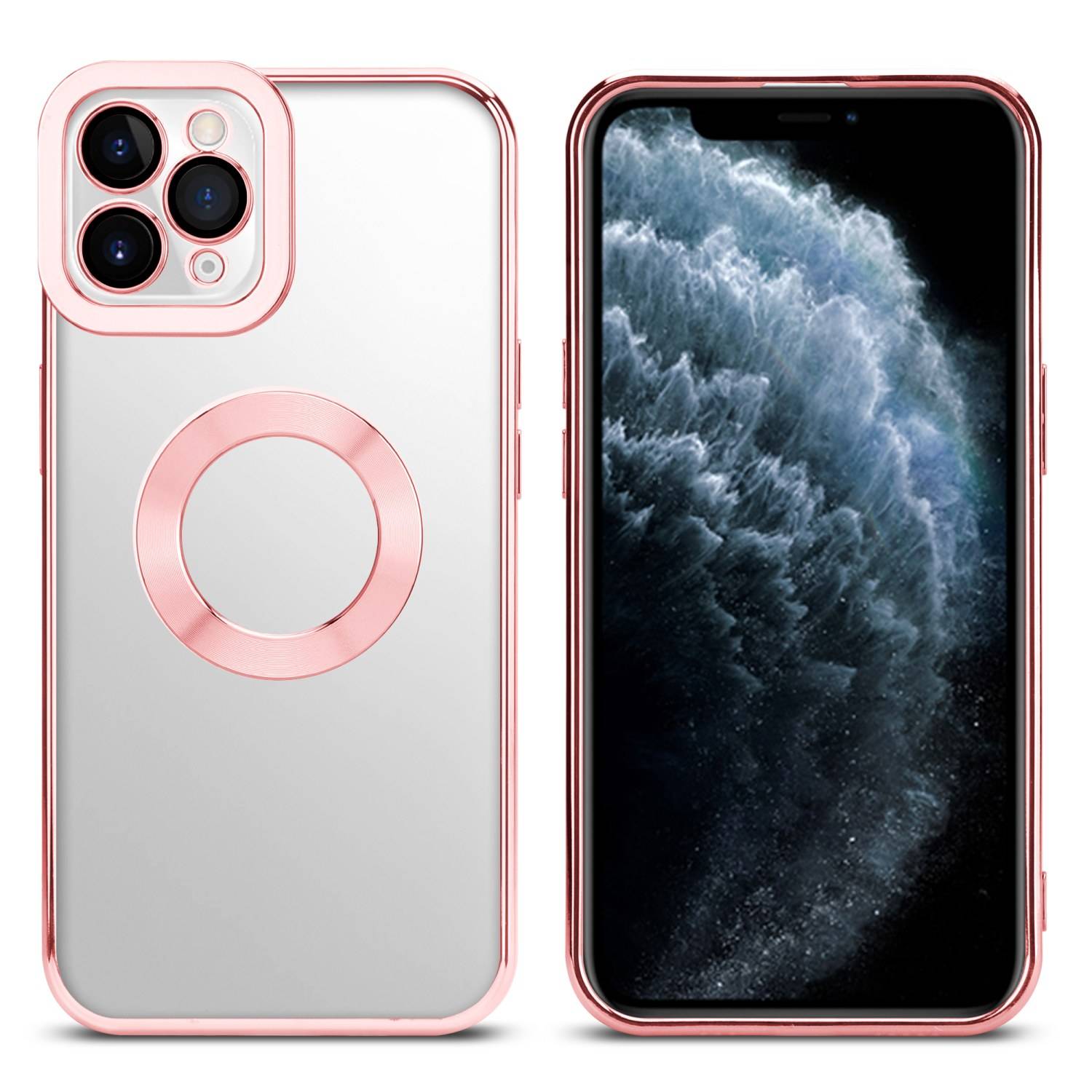 Cadorabo Schutzhülle für Apple iPhone 11 PRO Hülle in Transparent Handy Case Cover TPU Etui Chrome