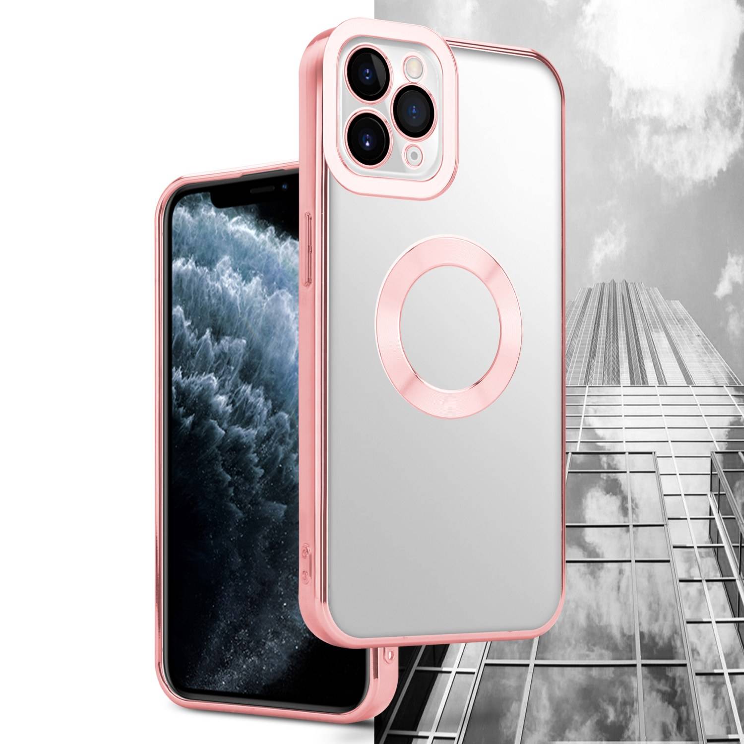 Cadorabo Schutzhülle für Apple iPhone 11 PRO Hülle in Transparent Handy Case Cover TPU Etui Chrome