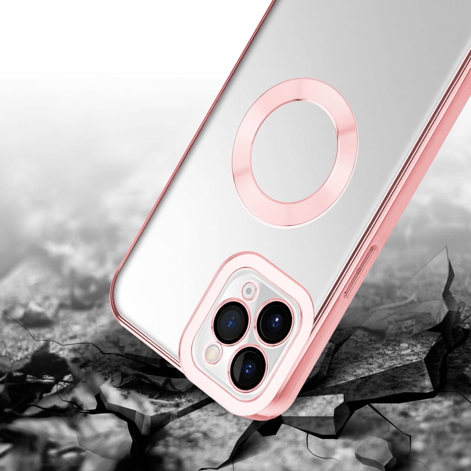 Cadorabo Schutzhülle für Apple iPhone 11 PRO Hülle in Transparent Handy Case Cover TPU Etui Chrome