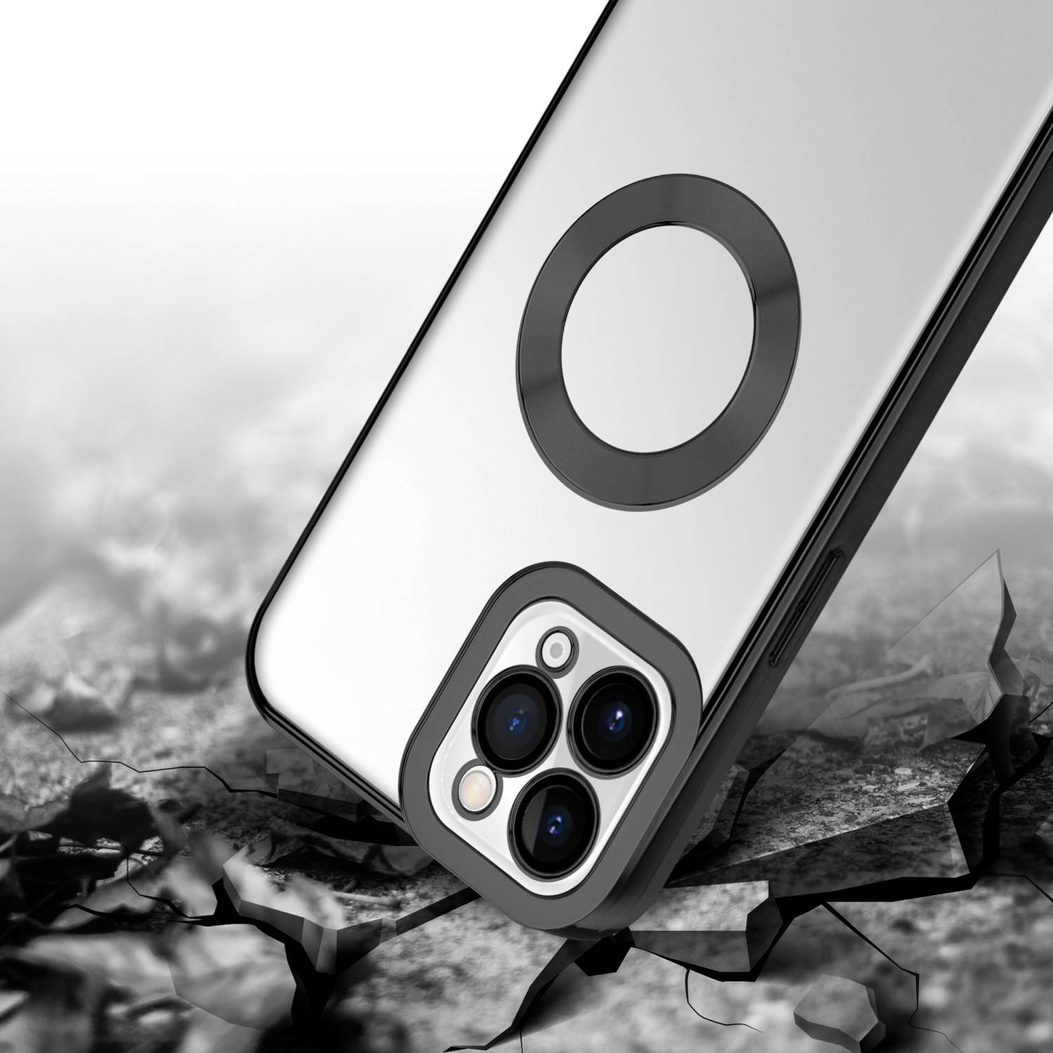 Cadorabo Schutzhülle für Apple iPhone 11 PRO MAX Hülle in Transparent Handy Case Cover TPU Etui Chrome