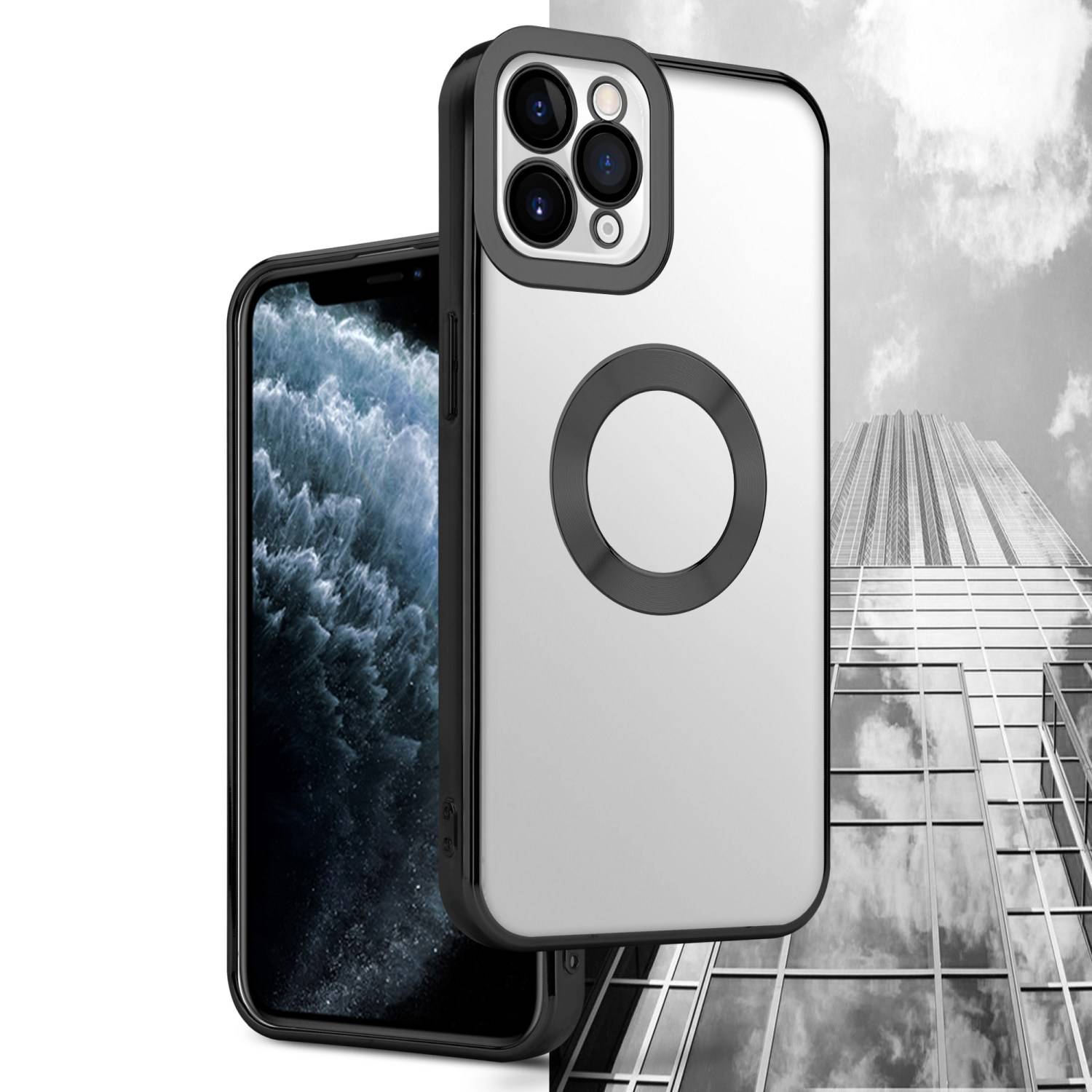 Cadorabo Schutzhülle für Apple iPhone 11 PRO MAX Hülle in Transparent Handy Case Cover TPU Etui Chrome