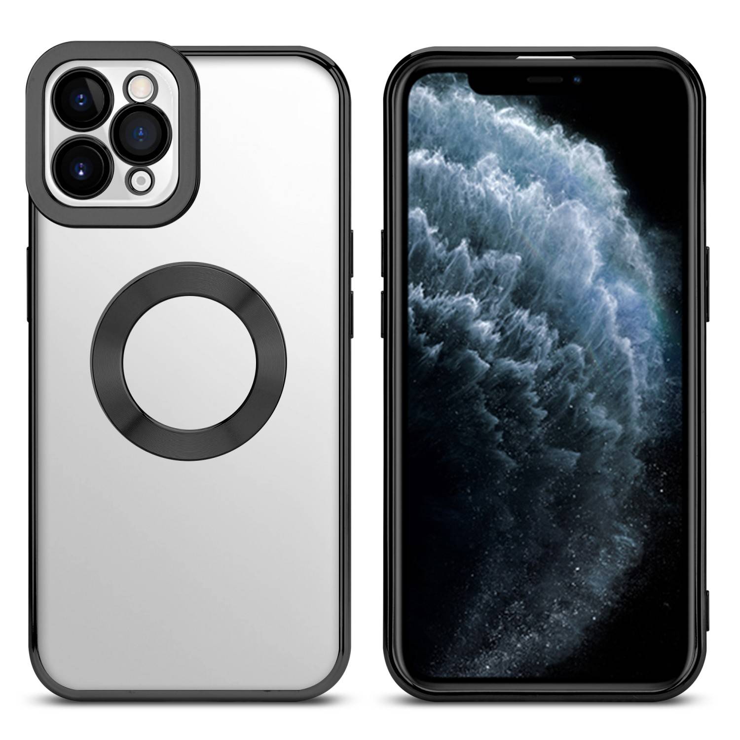 Cadorabo Schutzhülle für Apple iPhone 11 PRO MAX Hülle in Transparent Handy Case Cover TPU Etui Chrome