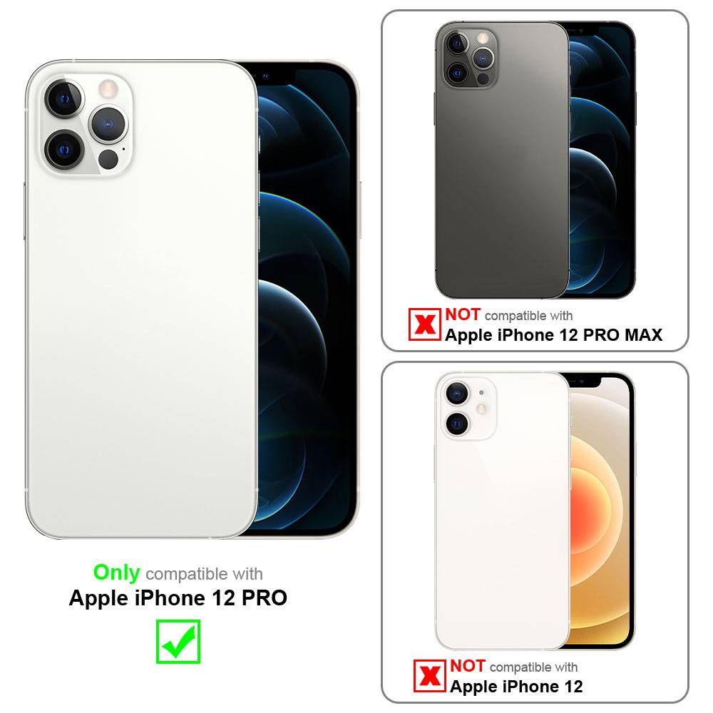 Cadorabo Schutzhülle für Apple iPhone 12 PRO Hülle in Transparent Handy Case Cover TPU Etui Chrome