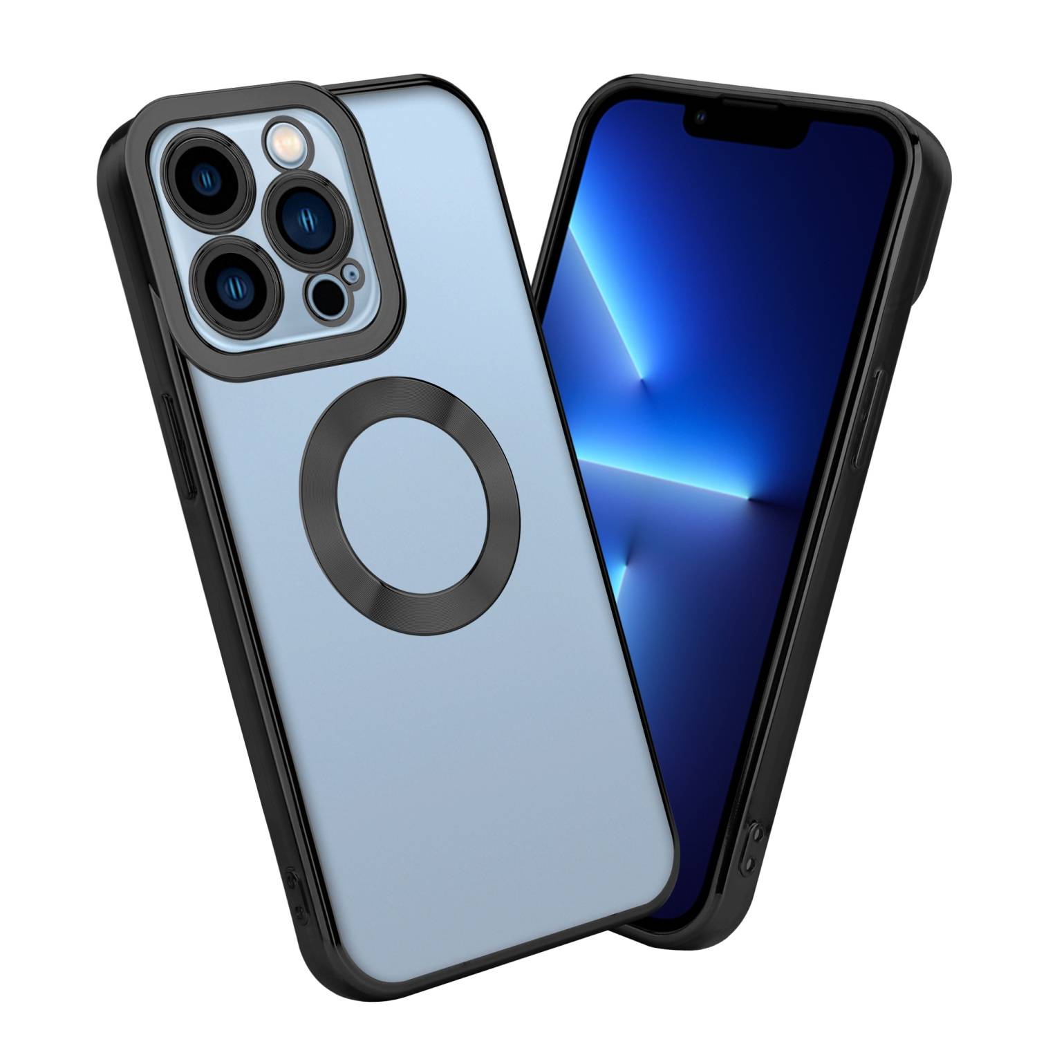 Cadorabo Schutzhülle für Apple iPhone 13 PRO MAX Hülle in Transparent Handy Case Cover TPU Etui Chrome
