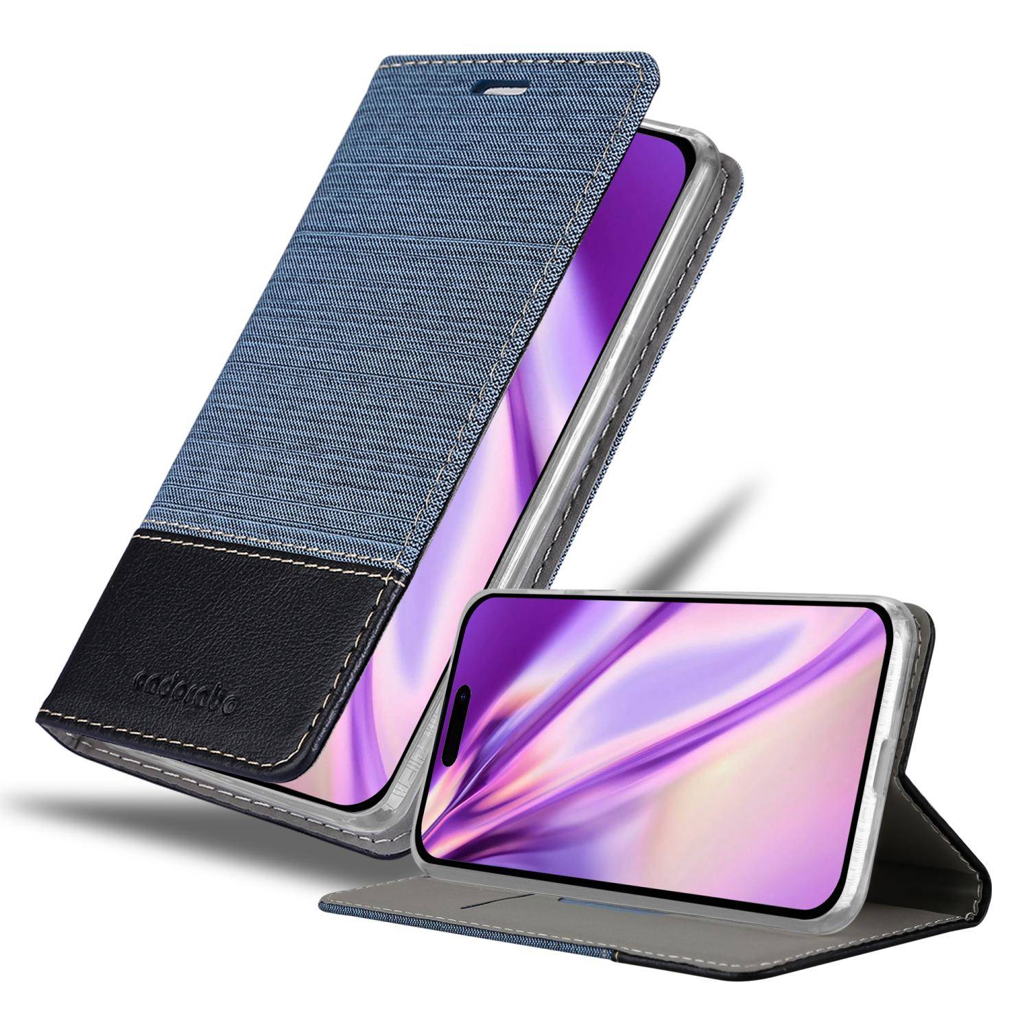 Cadorabo Hülle für Apple iPhone 14 PRO MAX Schutzhülle in Blau Handy Hülle Etui Book Case Cover