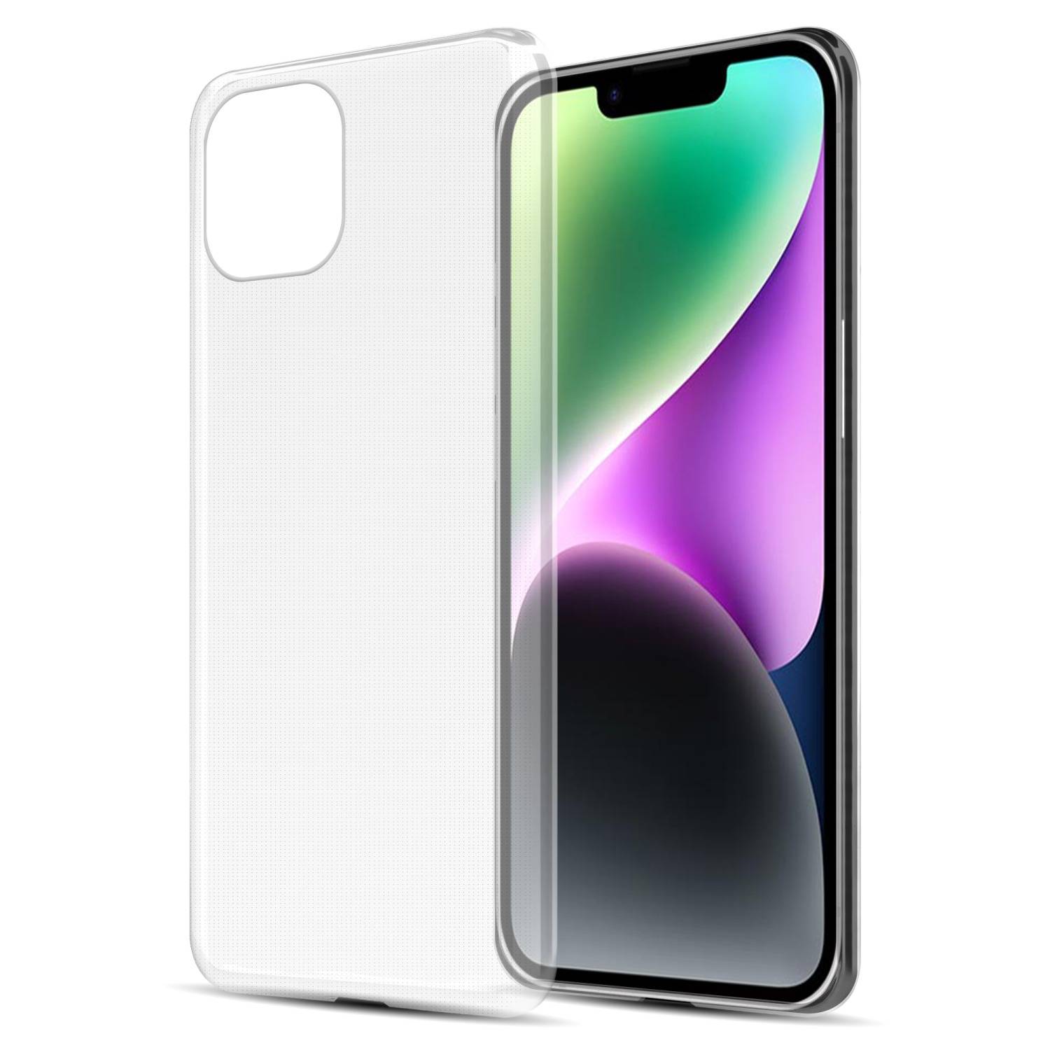 Cadorabo Hülle für Apple iPhone 14 PLUS Schutz Hülle in Transparent Schutzhülle TPU Silikon Cover Etui Case