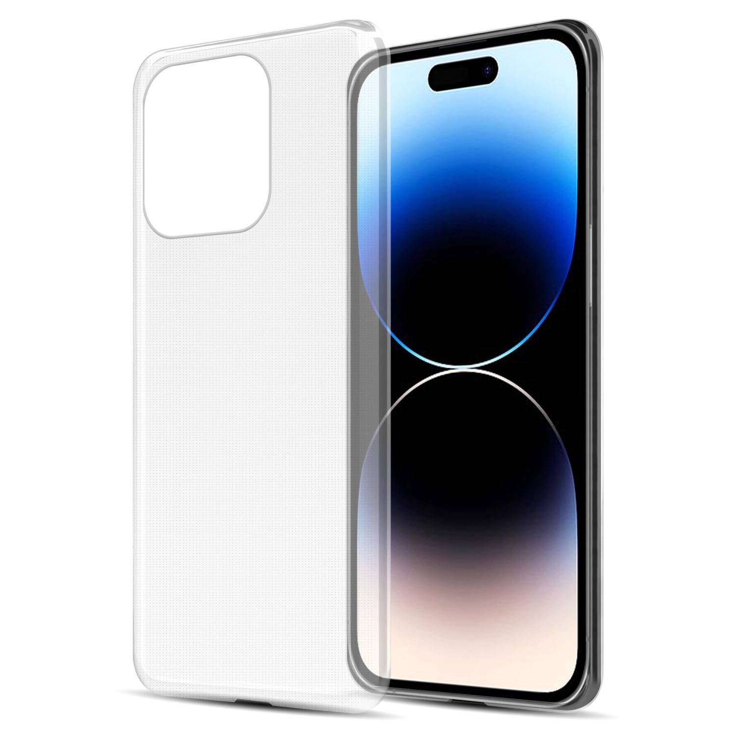 Cadorabo Hülle für Apple iPhone 14 PRO Schutz Hülle in Transparent Schutzhülle TPU Silikon Cover Etui Case