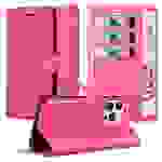 Cadorabo Hülle für Apple iPhone 14 PRO Schutz Hülle in Pink Handyhülle Etui Case Cover Magnetverschluss