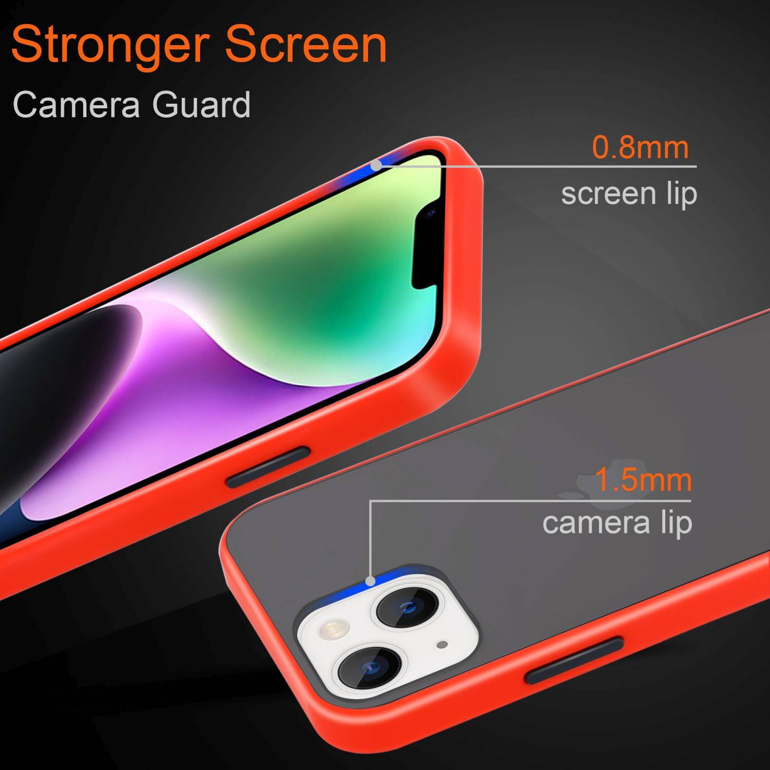 Cadorabo Hülle für Apple iPhone 14 PLUS Schutz Hülle in Transparent Handyhülle Hybrid Schutzhülle Etui TPU Silikon