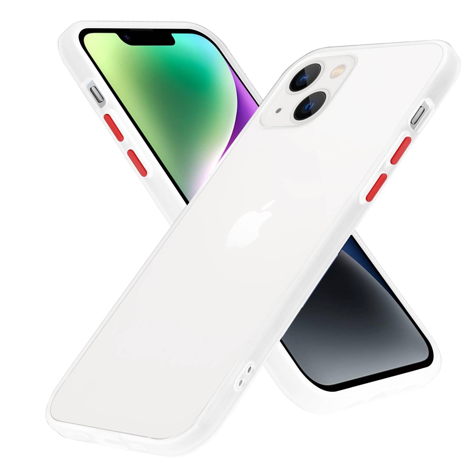 Cadorabo Hülle für Apple iPhone 14 PLUS Schutz Hülle in Transparent Handyhülle Hybrid Schutzhülle Etui TPU Silikon
