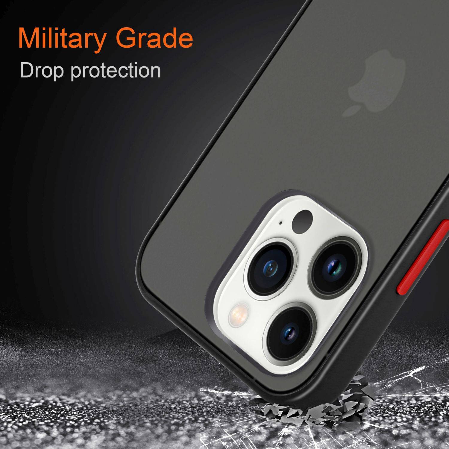 Cadorabo Hülle für Apple iPhone 14 PRO Schutz Hülle in Transparent Handyhülle Hybrid Schutzhülle Etui TPU Silikon