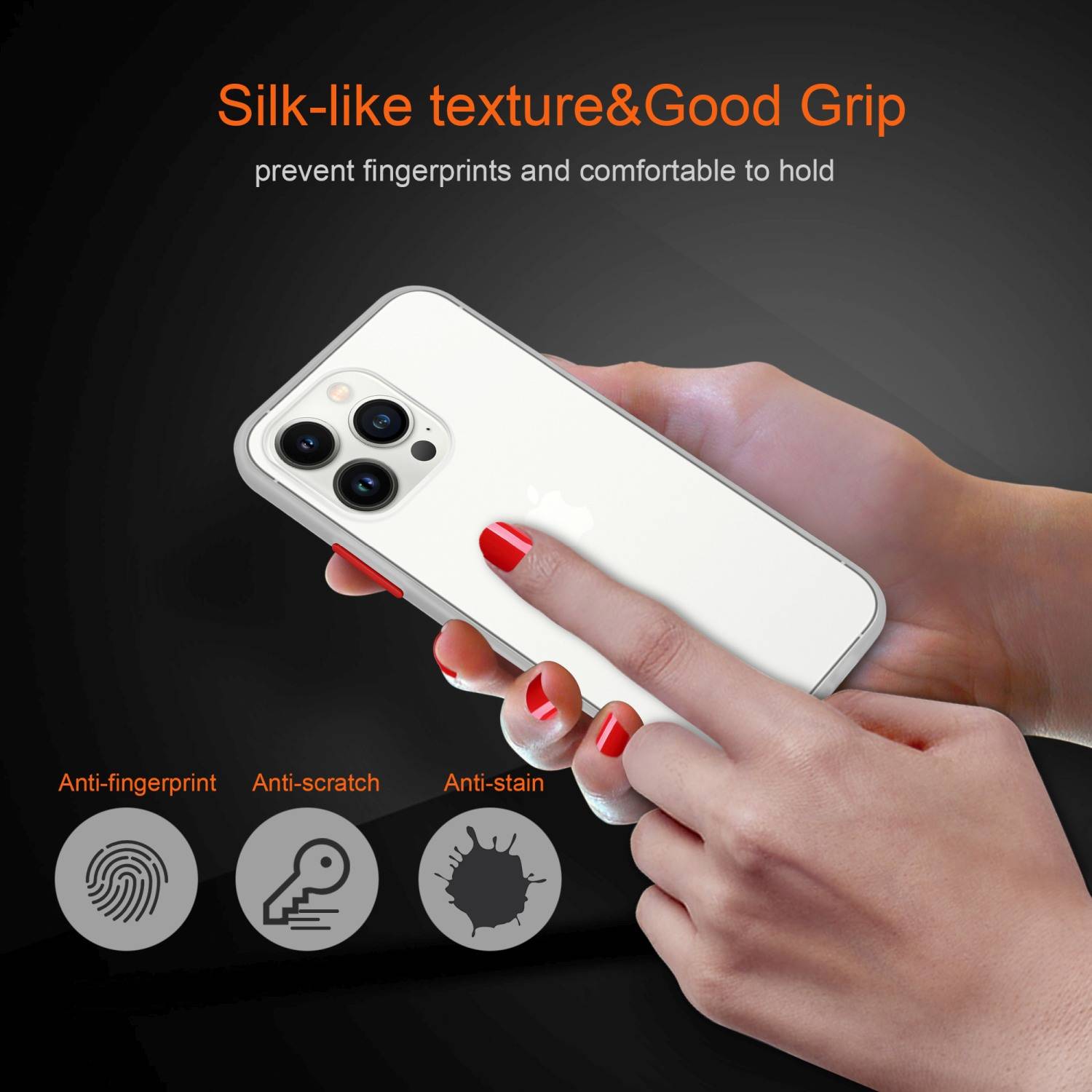 Cadorabo Hülle für Apple iPhone 14 PRO Schutz Hülle in Transparent Handyhülle Hybrid Schutzhülle Etui TPU Silikon