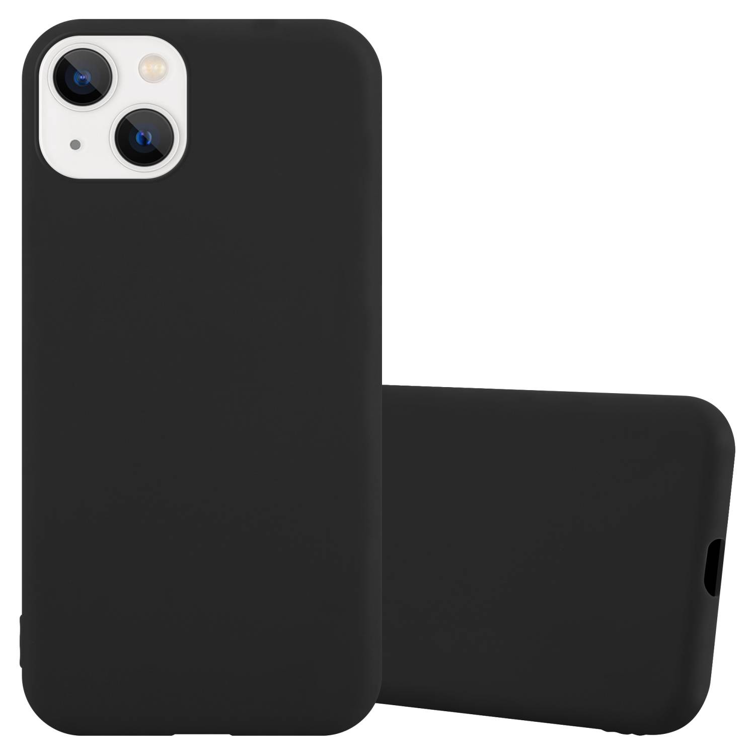 Cadorabo Hülle für Apple iPhone 14 Schutzhülle in Schwarz Handyhülle TPU Silikon Etui Case Cover