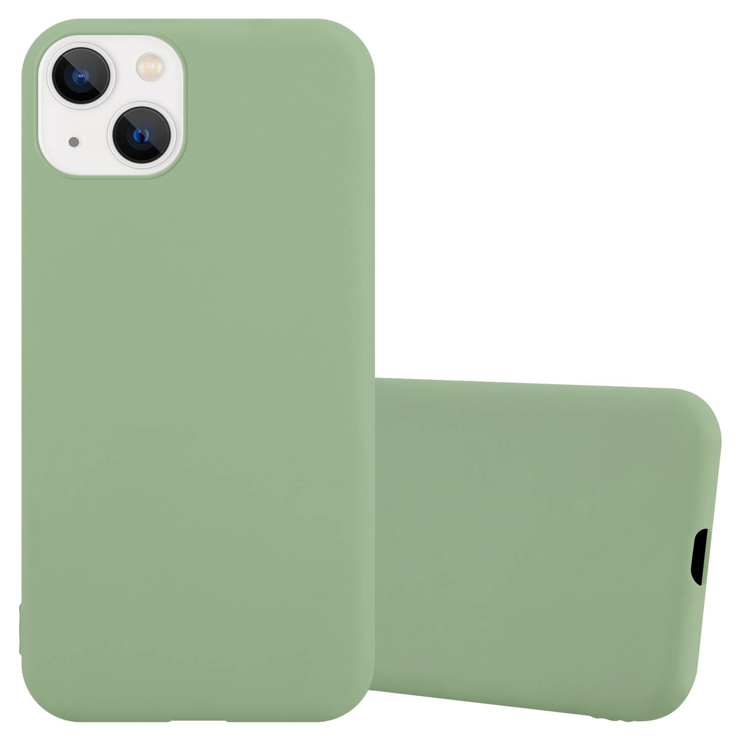 Cadorabo Hülle für Apple iPhone 14 Schutzhülle in Grün Handyhülle TPU Silikon Etui Case Cover