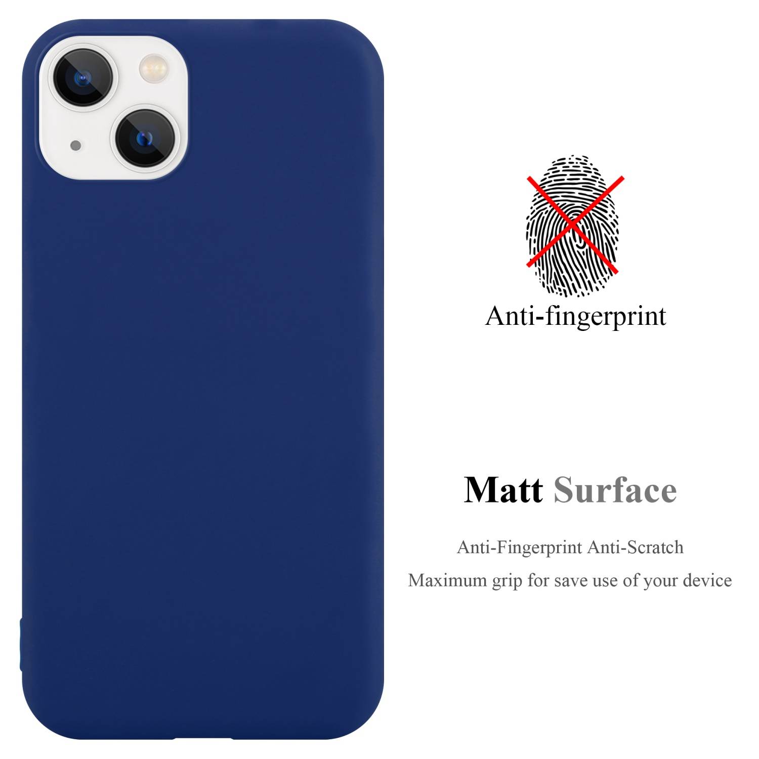 Cadorabo Hülle für Apple iPhone 14 PLUS Schutzhülle in Blau Handyhülle TPU Silikon Etui Case Cover