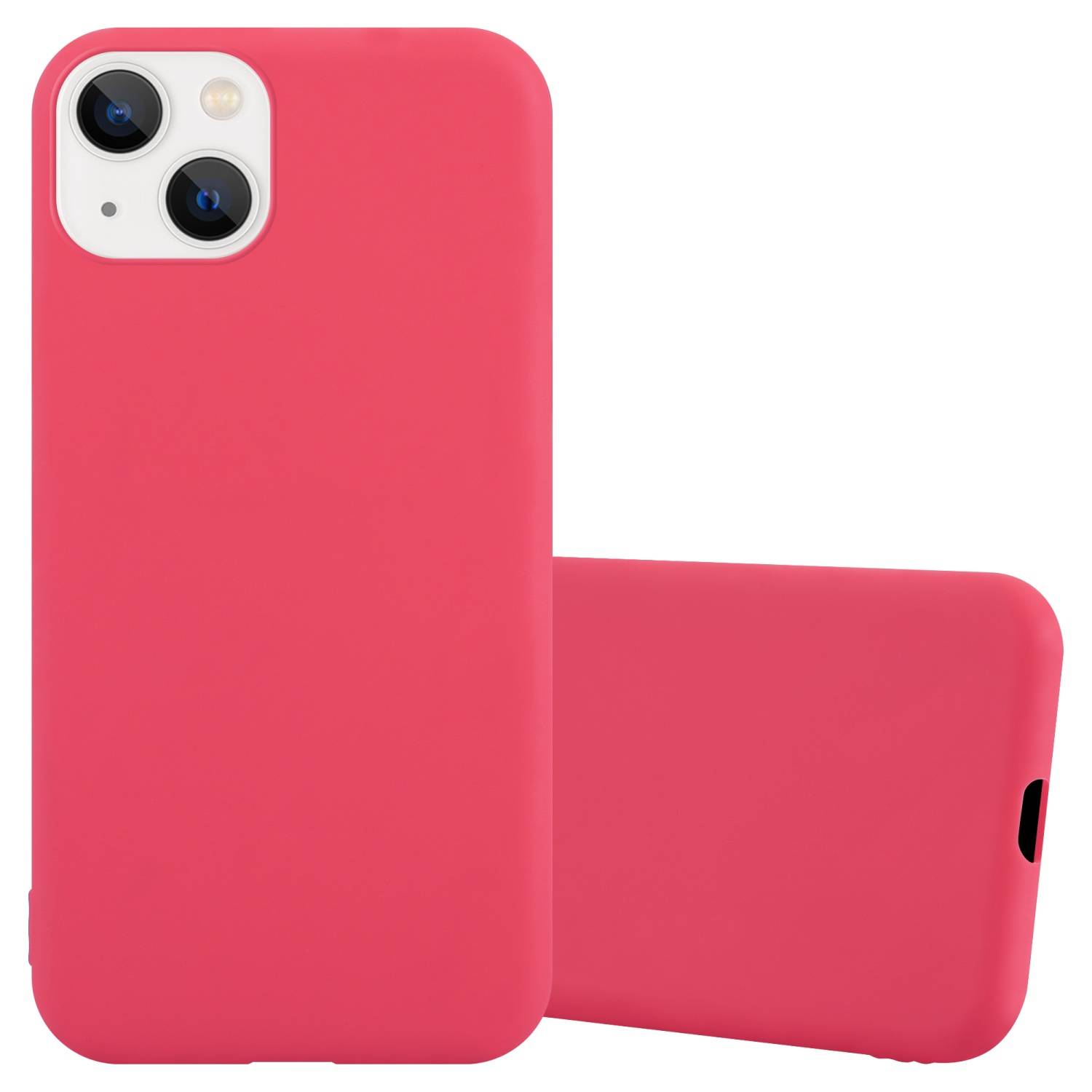 Cadorabo Hülle für Apple iPhone 14 PLUS Schutzhülle in Rot Handyhülle TPU Silikon Etui Case Cover