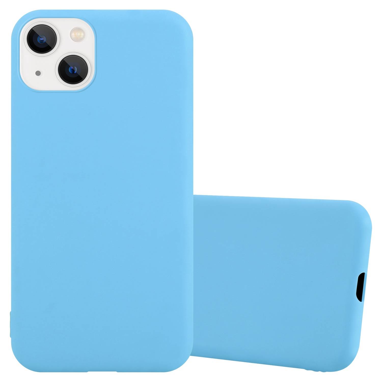 Cadorabo Hülle für Apple iPhone 14 PLUS Schutzhülle in Blau Handyhülle TPU Silikon Etui Case Cover