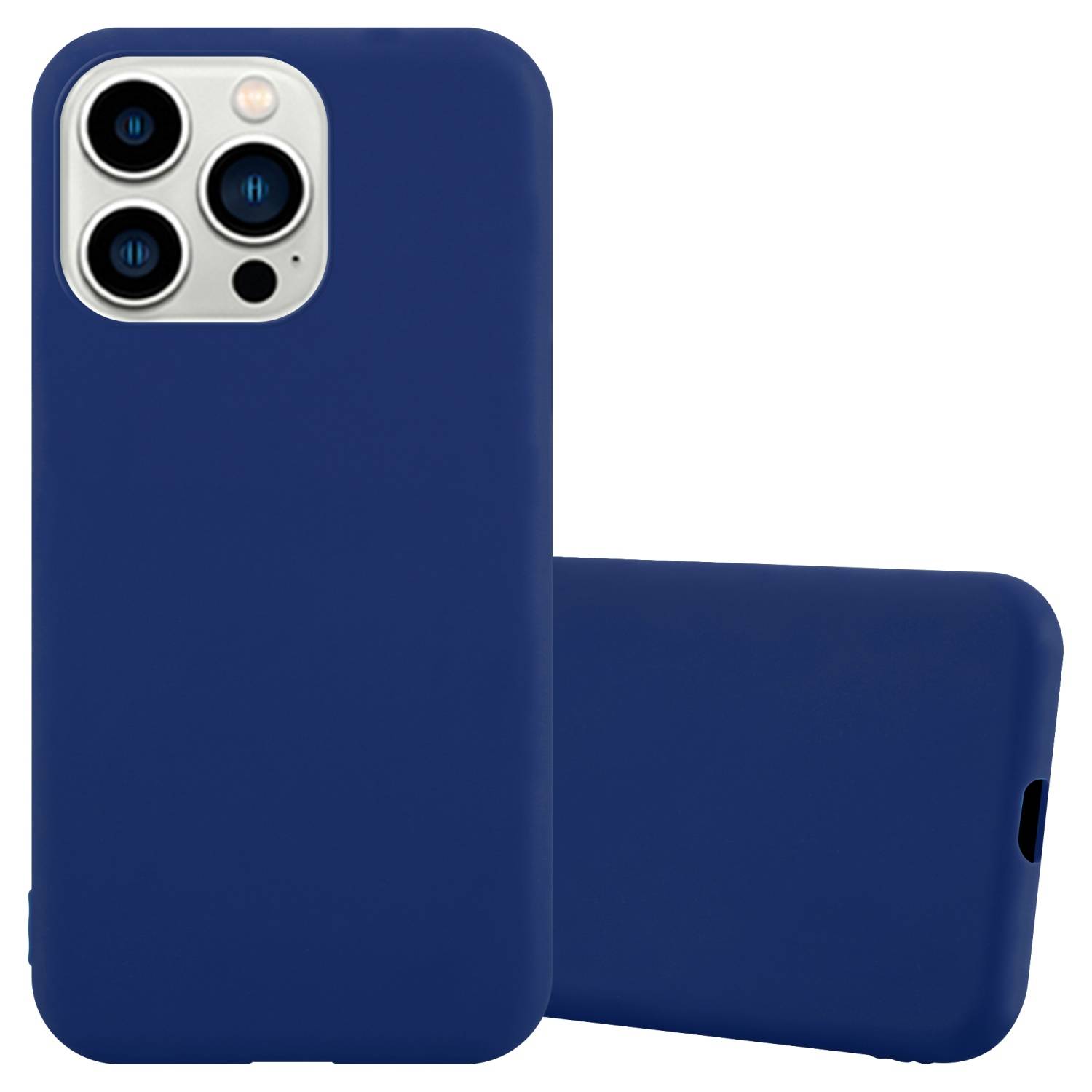 Cadorabo Hülle für Apple iPhone 14 PRO Schutzhülle in Blau Handyhülle TPU Silikon Etui Case Cover