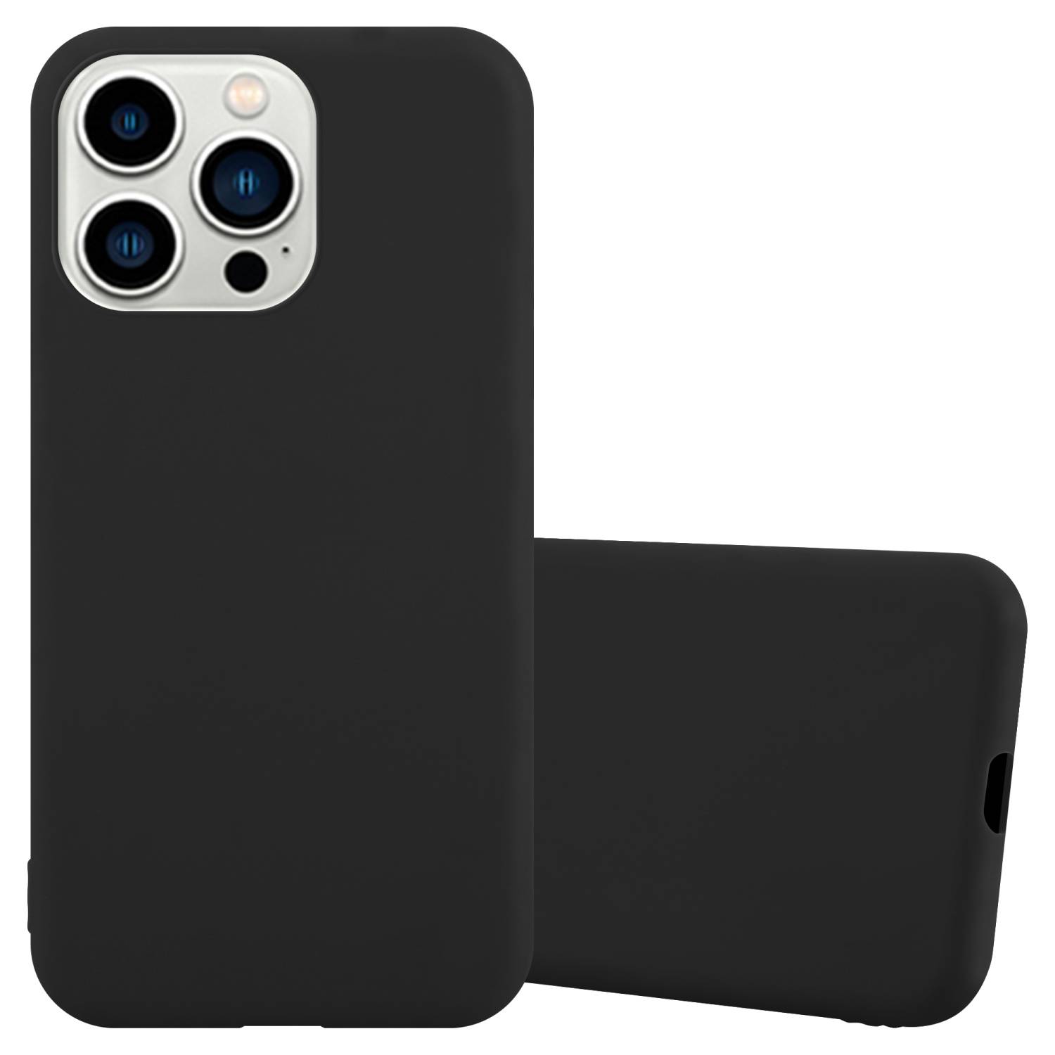 Cadorabo Hülle für Apple iPhone 14 PRO MAX Schutzhülle in Schwarz Handyhülle TPU Silikon Etui Case Cover