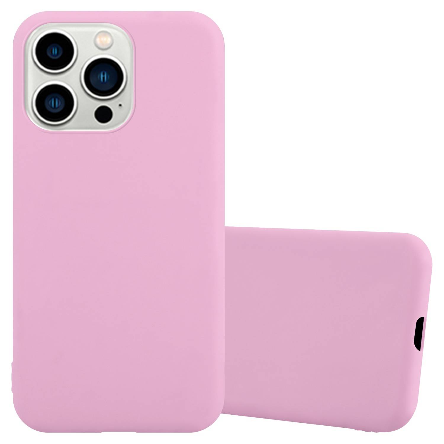 Cadorabo Hülle für Apple iPhone 14 PRO MAX Schutzhülle in Rosa Handyhülle TPU Silikon Etui Case Cover