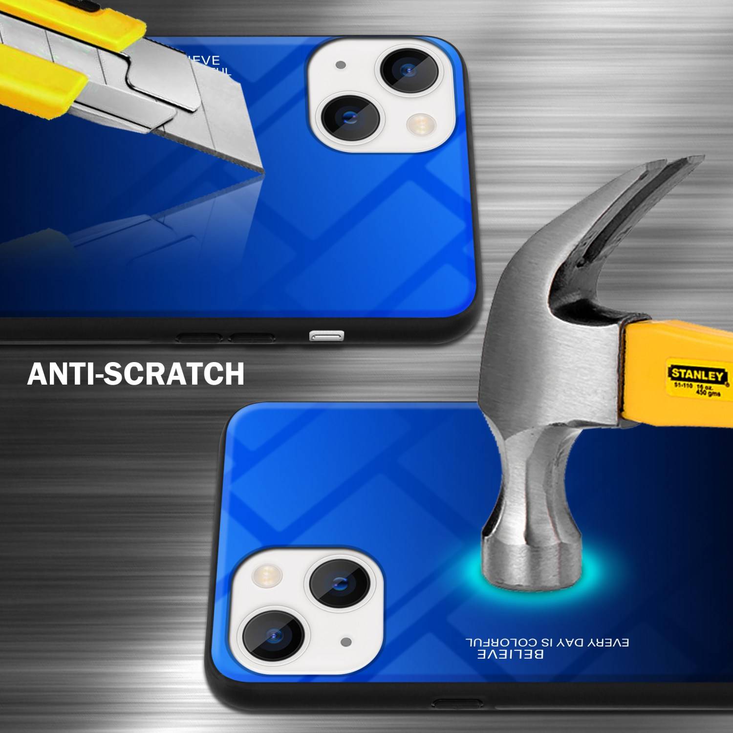 Cadorabo Hülle für Apple iPhone 14 Schutz Hülle in Schwarz Handyhülle TPU Etui Cover Case Tempered Glas