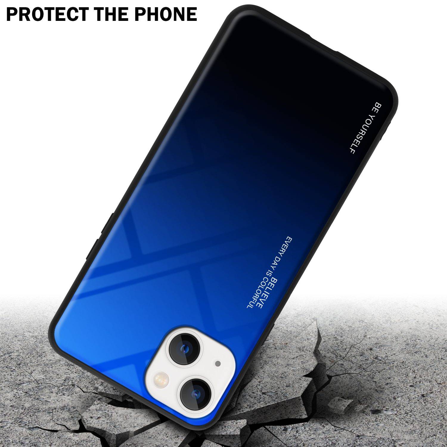Cadorabo Hülle für Apple iPhone 14 PLUS Schutz Hülle in Schwarz Handyhülle TPU Etui Cover Case Tempered Glas