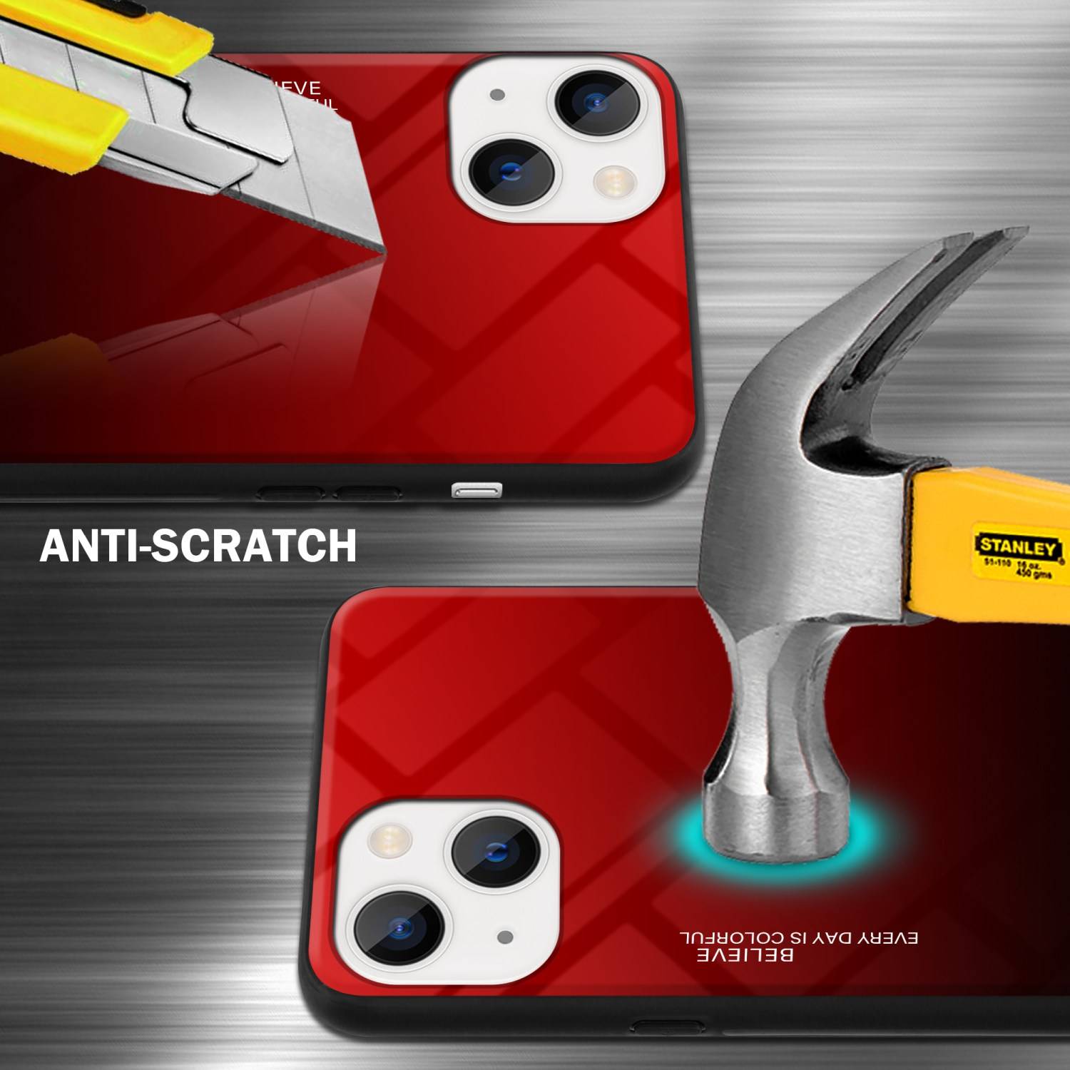 Cadorabo Hülle für Apple iPhone 14 PLUS Schutz Hülle in Schwarz Handyhülle TPU Etui Cover Case Tempered Glas