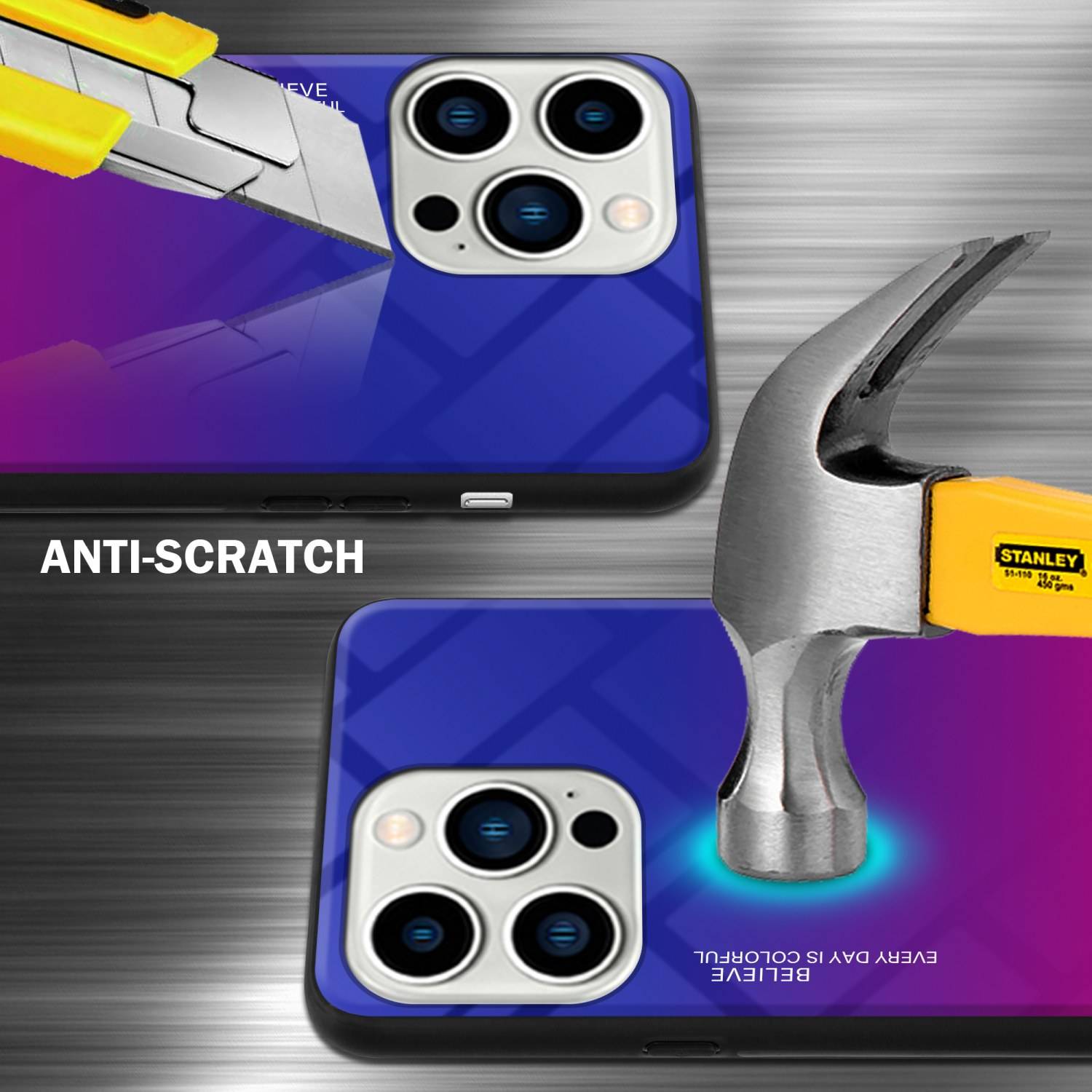 Cadorabo Hülle für Apple iPhone 14 PRO Schutz Hülle in Schwarz Handyhülle TPU Etui Cover Case Tempered Glas