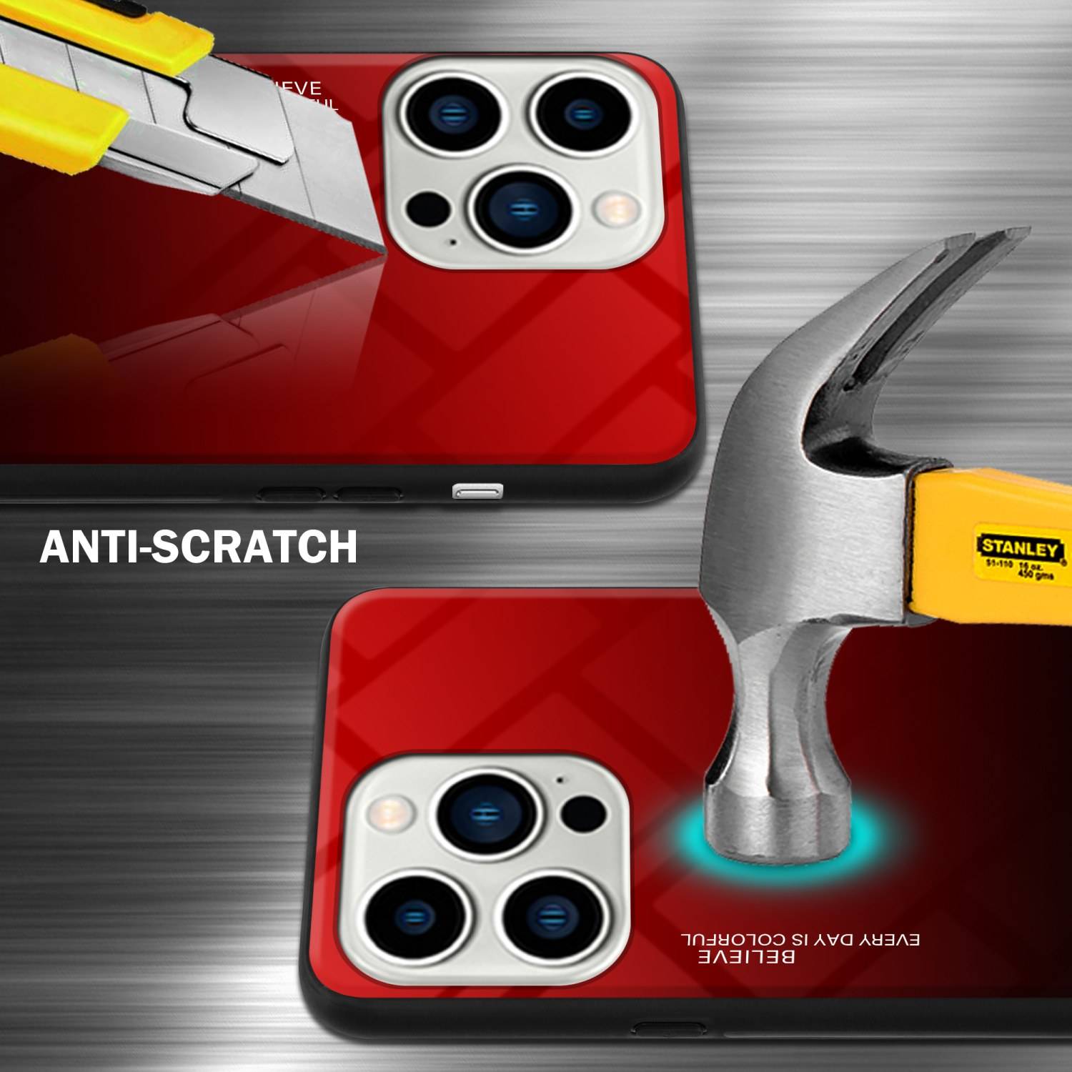 Cadorabo Hülle für Apple iPhone 14 PRO Schutz Hülle in Schwarz Handyhülle TPU Etui Cover Case Tempered Glas