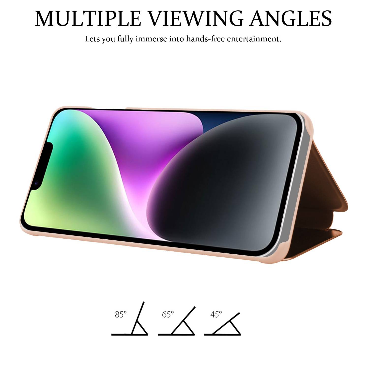 Cadorabo Handyhülle für Apple iPhone 14 PLUS in Pink Cover Backcover Schutzhülle Book Case Booklet