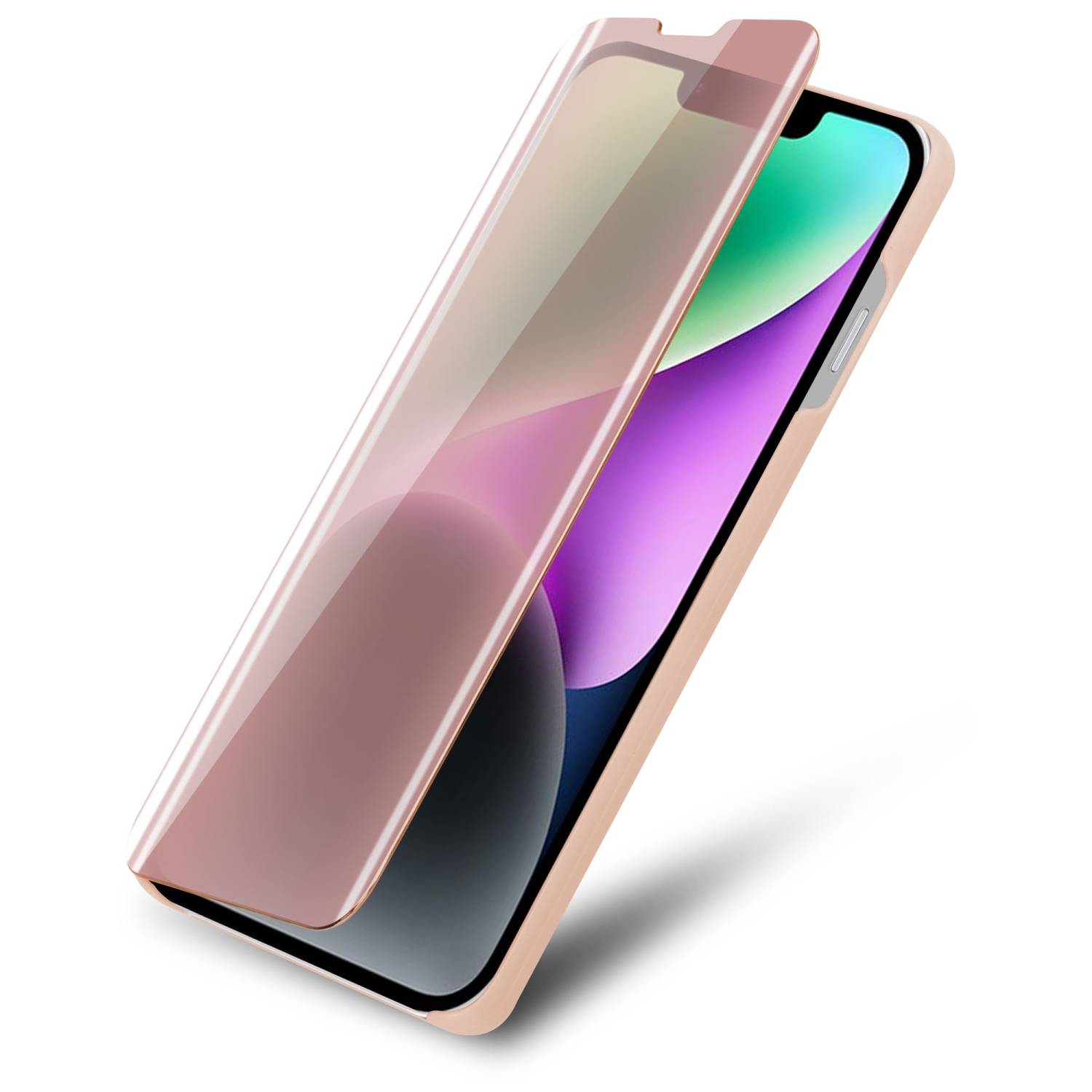 Cadorabo Handyhülle für Apple iPhone 14 PLUS in Pink Cover Backcover Schutzhülle Book Case Booklet