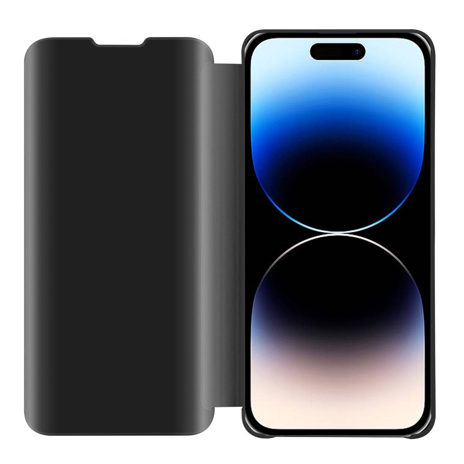 Cadorabo Handyhülle für Apple iPhone 14 PRO MAX in Silber Cover Backcover Schutzhülle Book Case Booklet