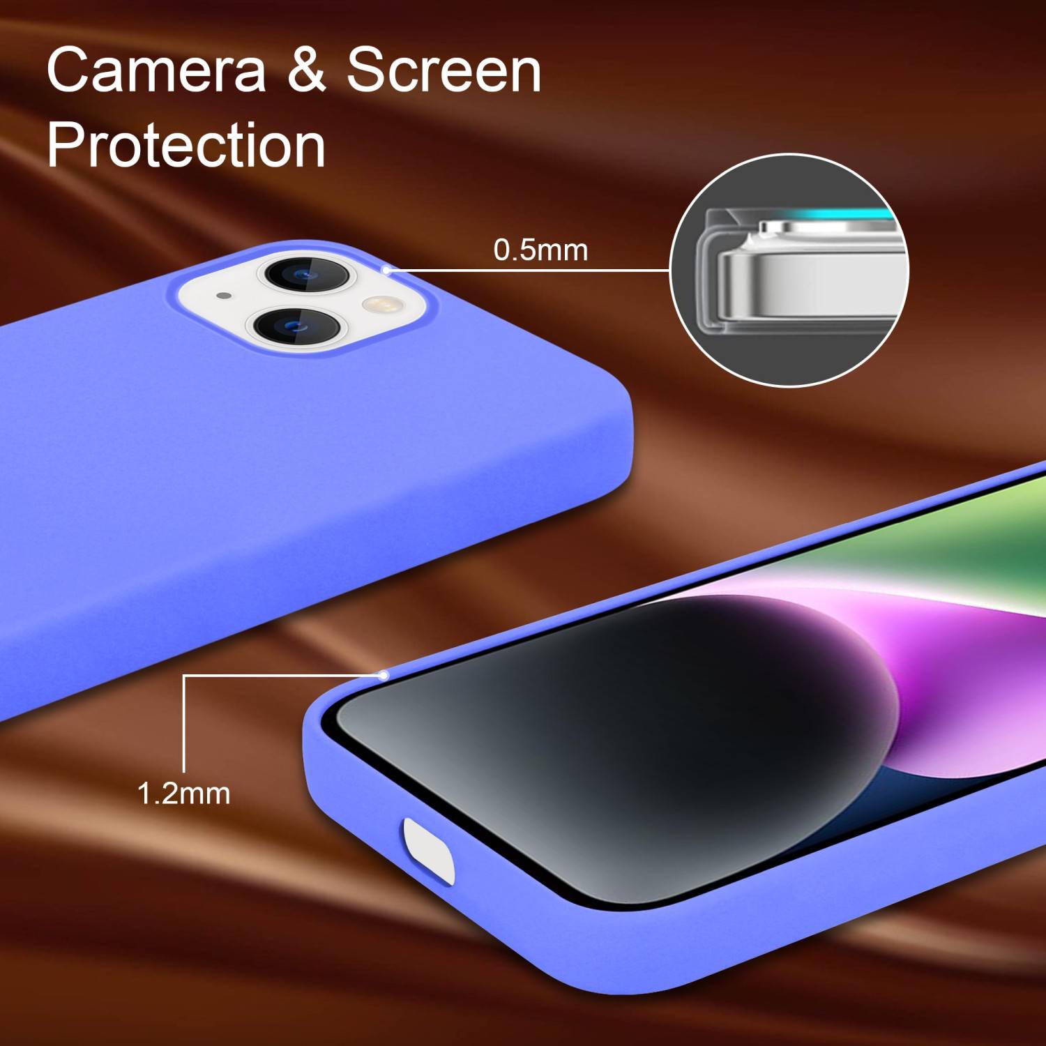 Cadorabo Schutzhülle für Apple iPhone 14 Hülle in Lila Handyhülle Case Cover TPU Etui