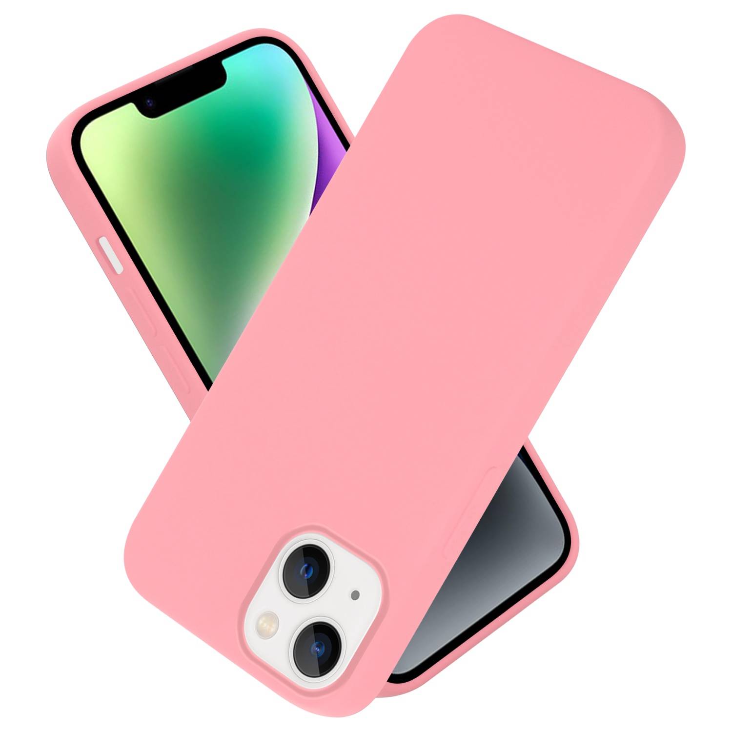 Cadorabo Schutzhülle für Apple iPhone 14 Hülle in Rosa Handyhülle Case Cover TPU Etui