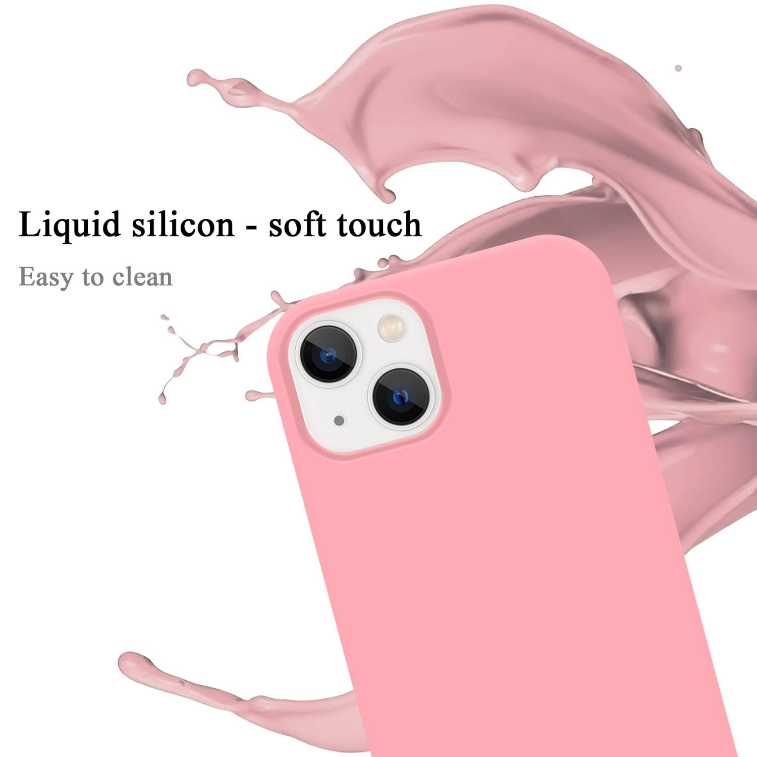 Cadorabo Schutzhülle für Apple iPhone 14 Hülle in Rosa Handyhülle Case Cover TPU Etui