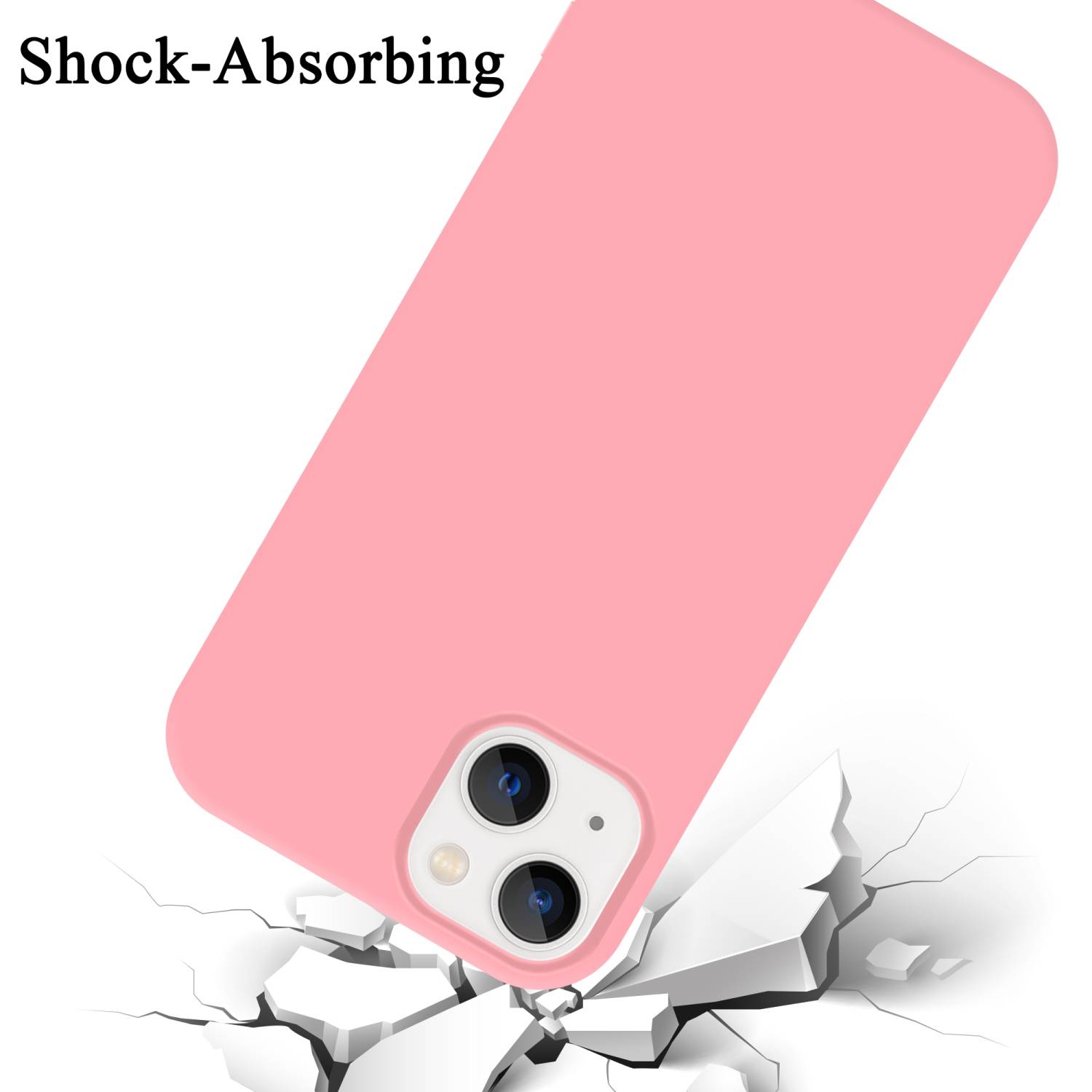 Cadorabo Schutzhülle für Apple iPhone 14 Hülle in Rosa Handyhülle Case Cover TPU Etui