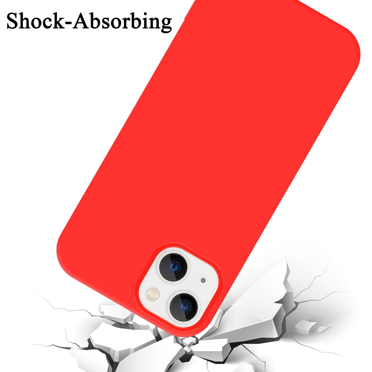 Cadorabo Schutzhülle für Apple iPhone 14 Hülle in Rot Handyhülle Case Cover TPU Etui